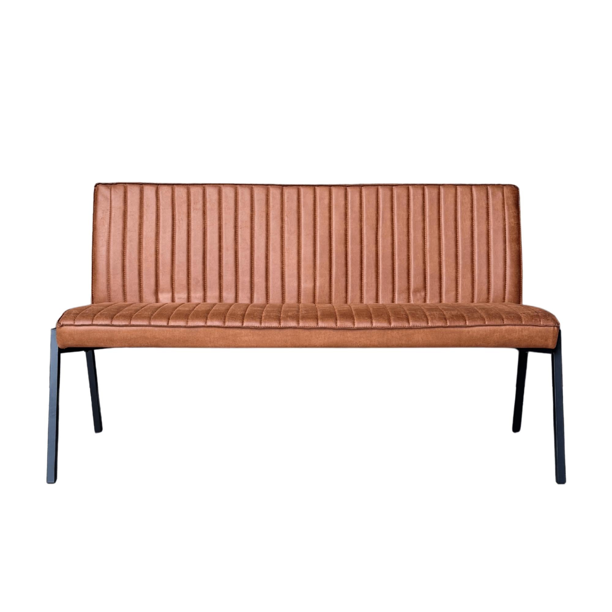 Eetkamerbank Tivoli Bull | 155 cm | Cognac - Industrieelinhuis.nl