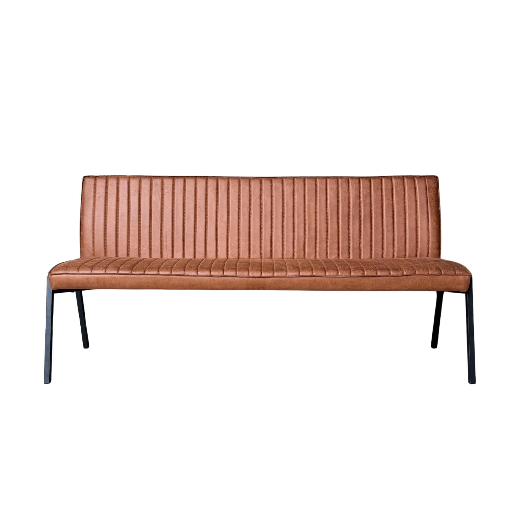 Eetkamerbank Tivoli Bull | 185 cm | Cognac - Industrieelinhuis.nl