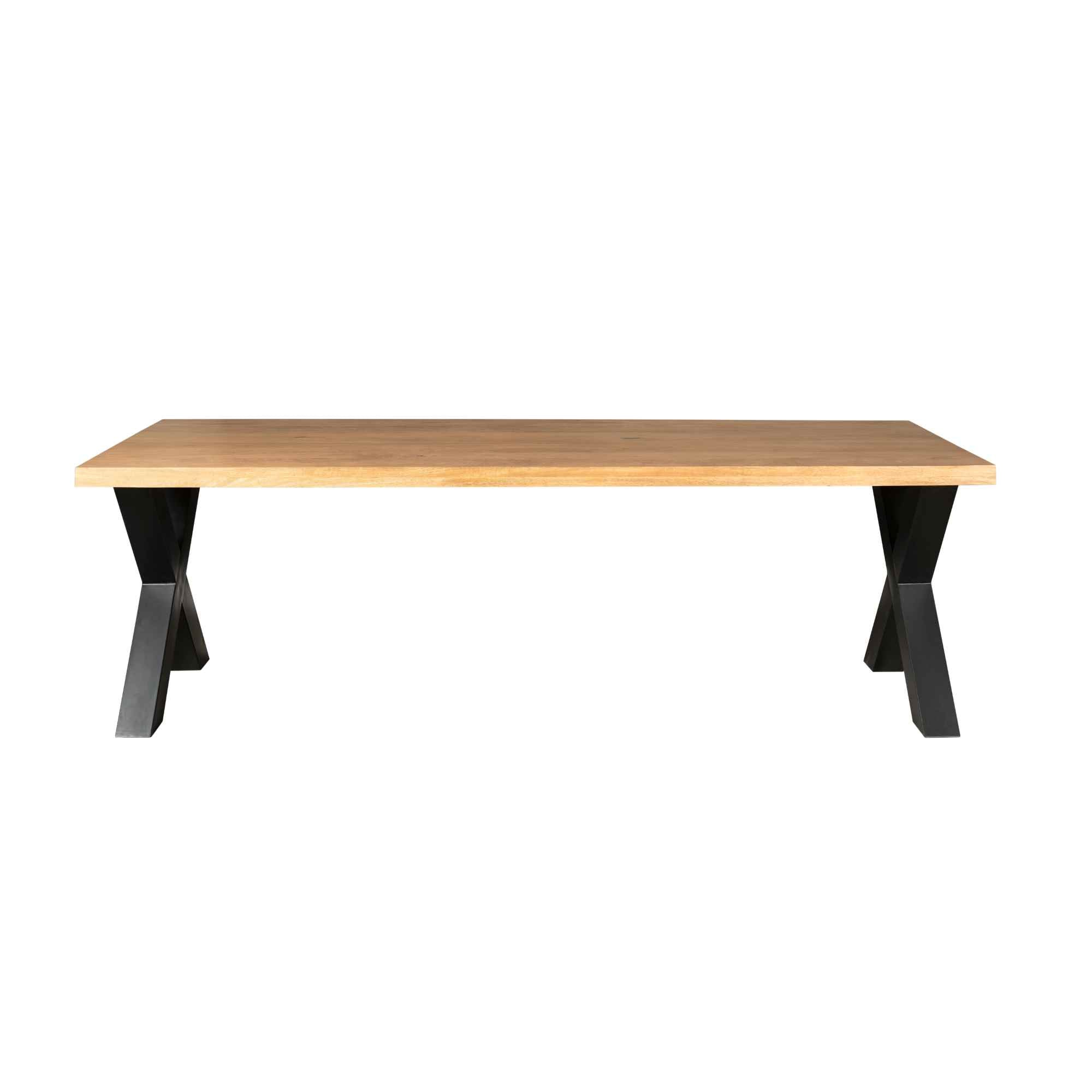Eettafel Mangohout Denver | Rechthoek X-poot | 300 cm