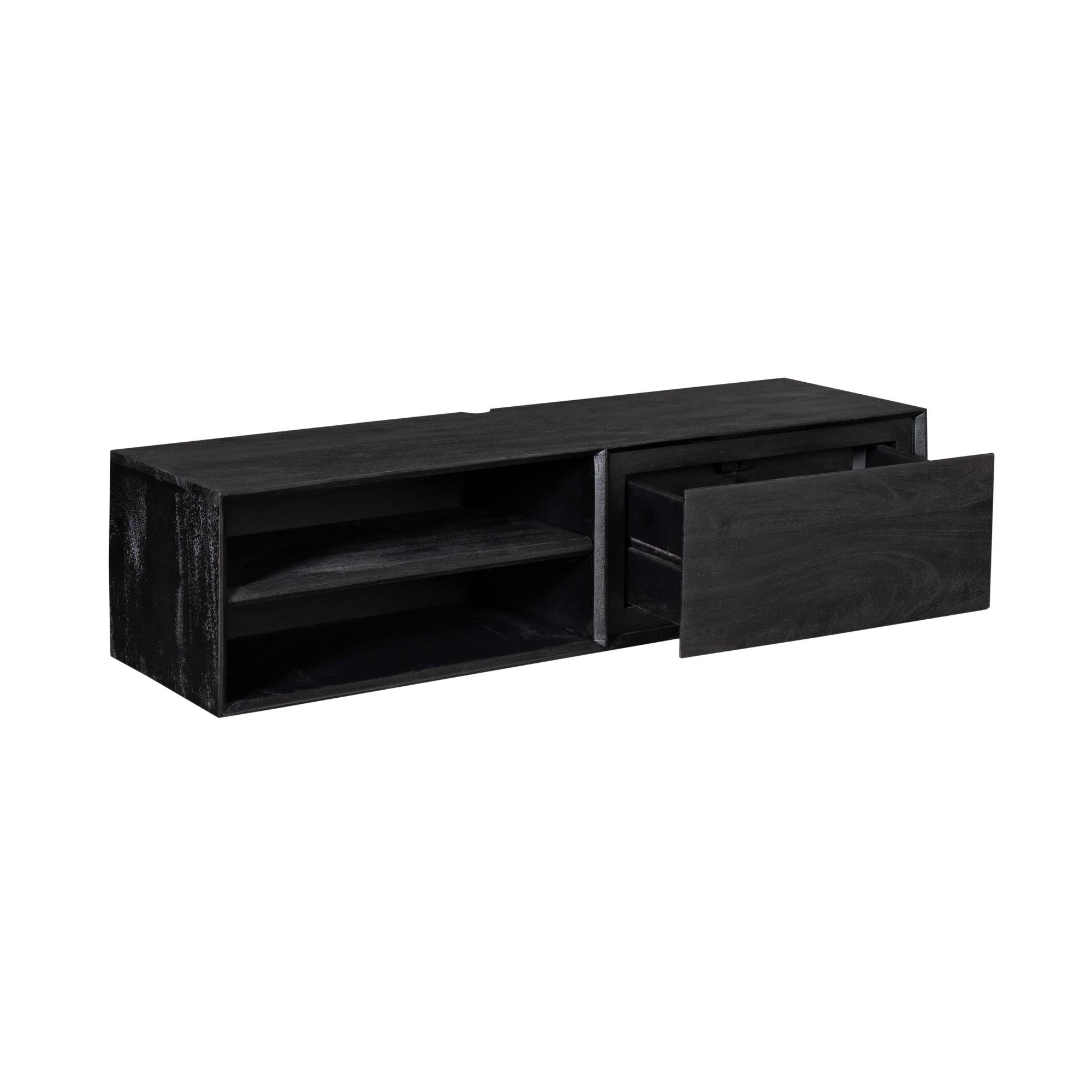 Zwevend tv meubel Ambiance Black | 120 cm - Industrieelinhuis.nl