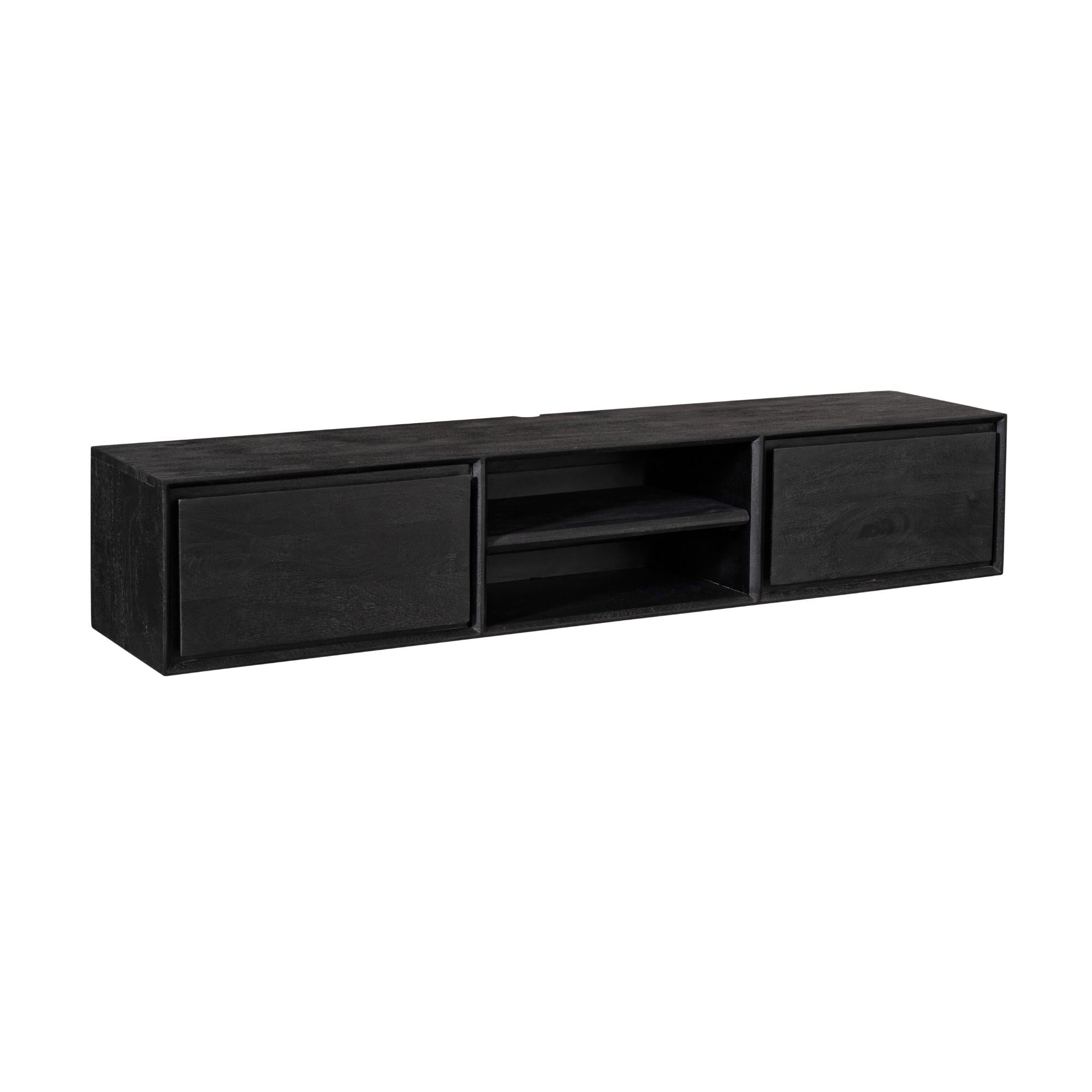 Zwevend tv meubel Ambiance Black | 160 cm - Industrieelinhuis.nl