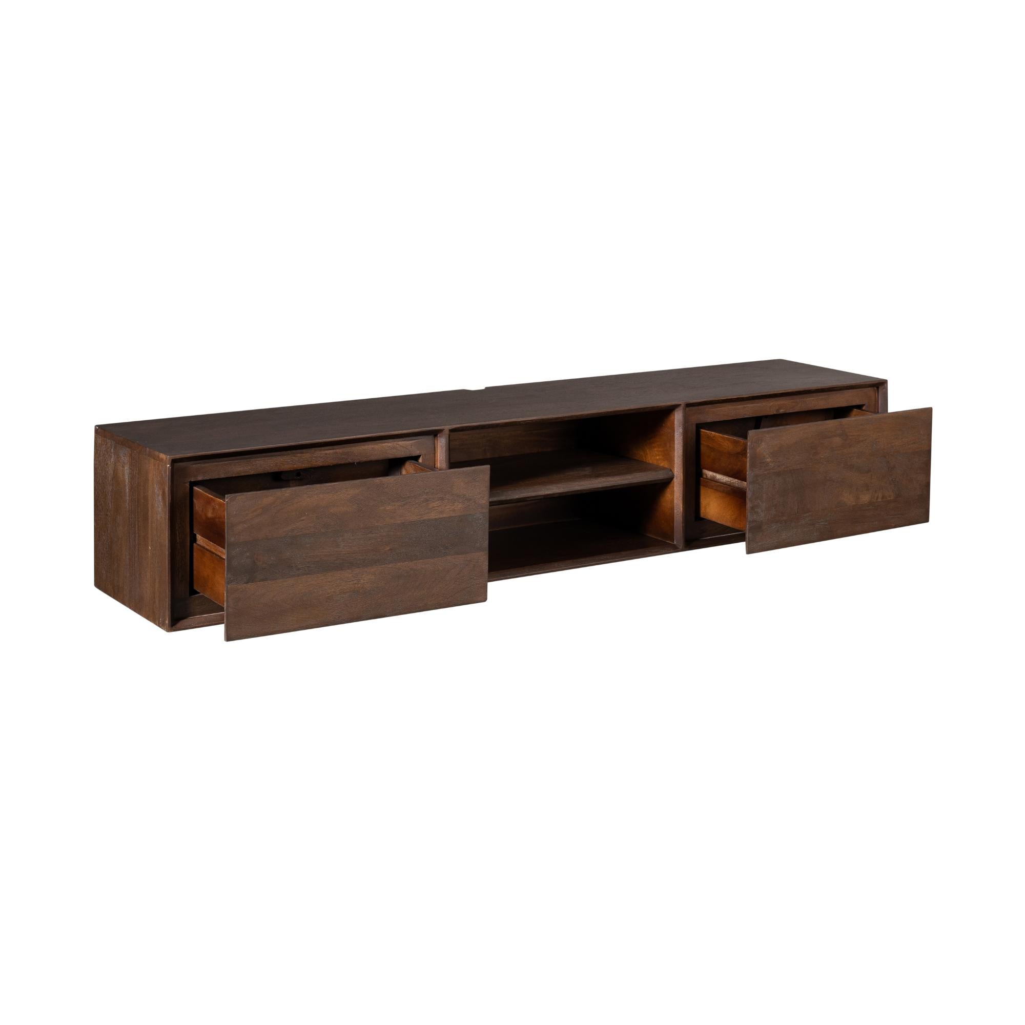 Zwevend tv meubel Ambiance Brown | 160 cm - Industrieelinhuis.nl