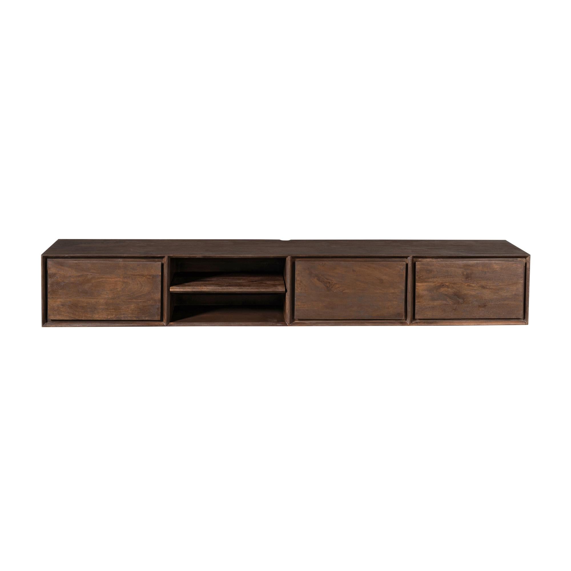 Zwevend tv meubel Ambiance Brown | 200 cm - Industrieelinhuis.nl