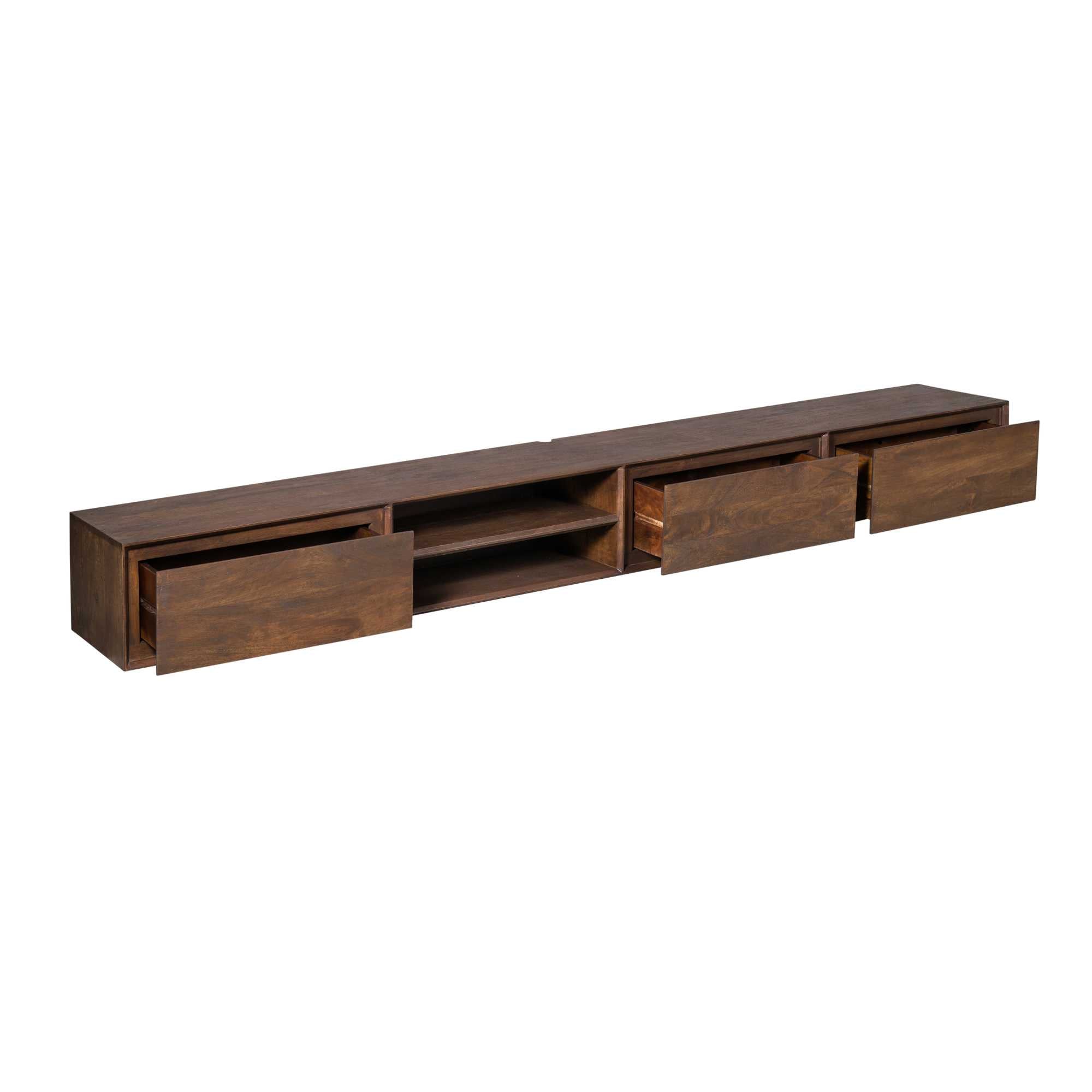Zwevend tv meubel Ambiance Brown | 240 cm - Industrieelinhuis.nl
