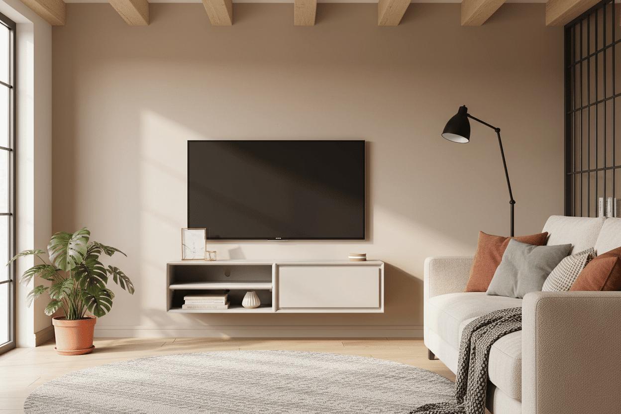 Zwevend tv meubel Ambiance Taupe | 120 cm - Industrieelinhuis.nl