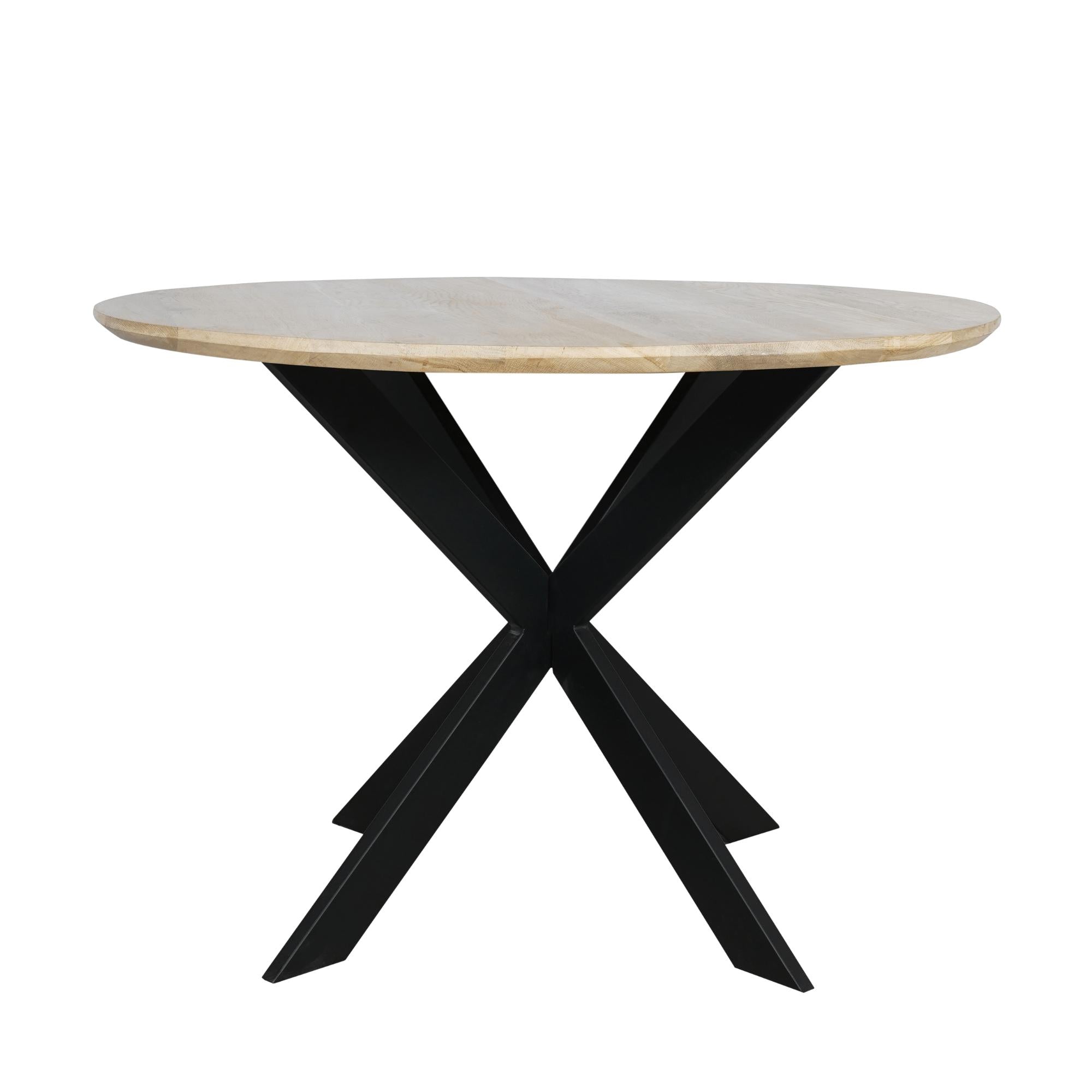 Eiken eettafel Ferris | Rond 110 cm | Naturel - Industrieelinhuis.nl