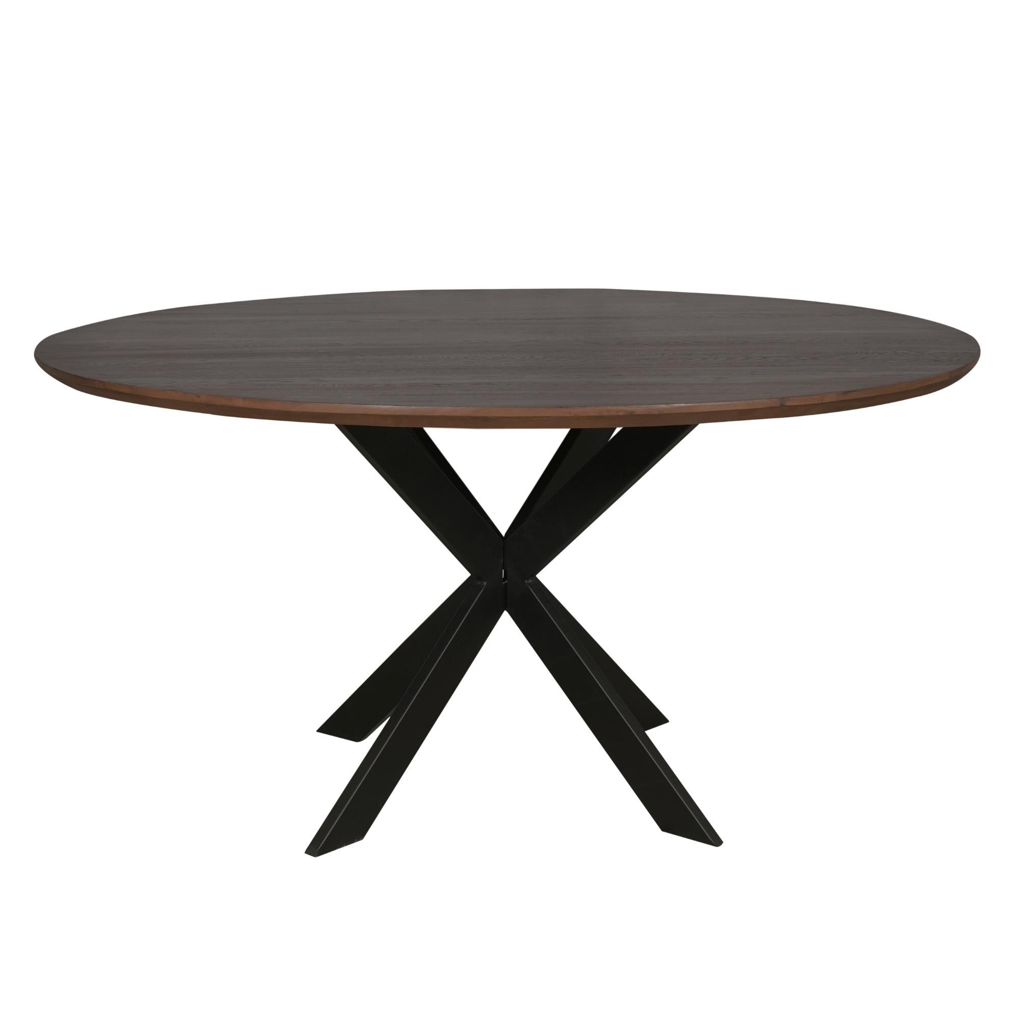Eiken eettafel Ferris | Rond 150 cm | Naturel - Industrieelinhuis.nl