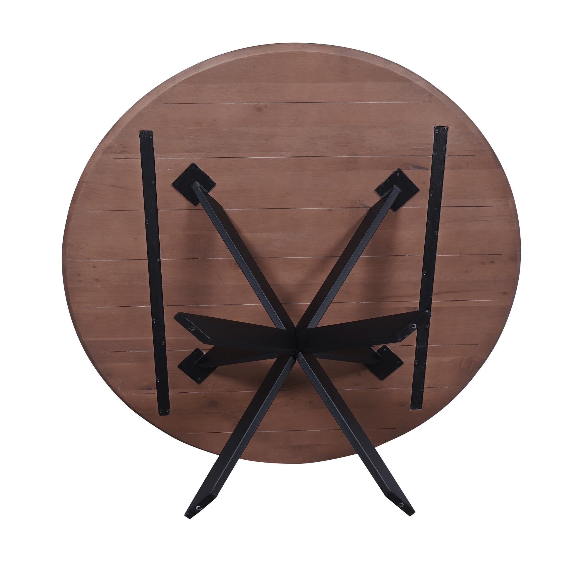 Eiken eettafel Ferris | Rond 150 cm | Naturel - Industrieelinhuis.nl