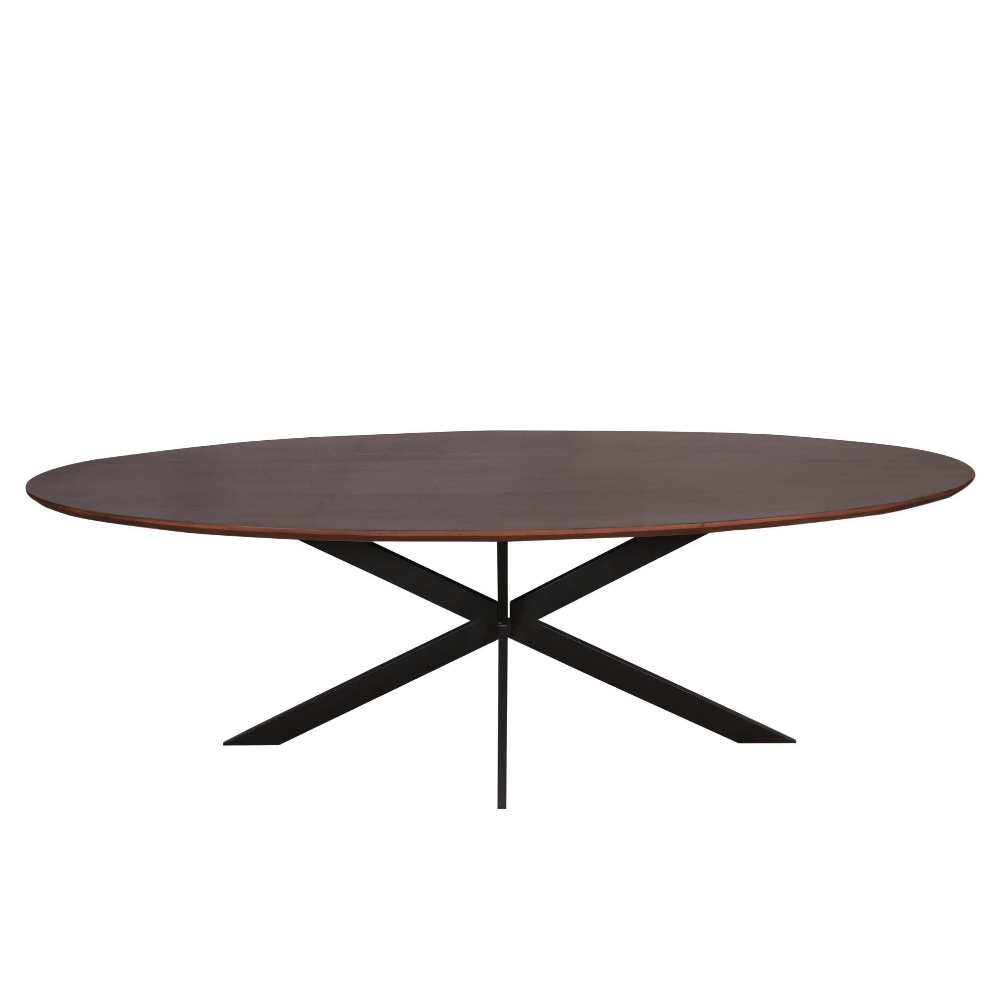 Eiken eettafel Ferris | Ovaal 240 cm | Walnoot - Industrieelinhuis.nl