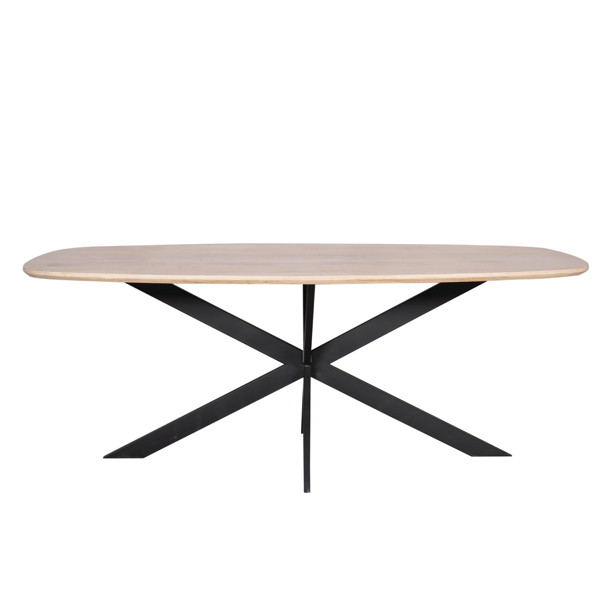 Eiken eettafel Ferris | Deens Ovaal 200 cm | Naturel - Industrieelinhuis.nl