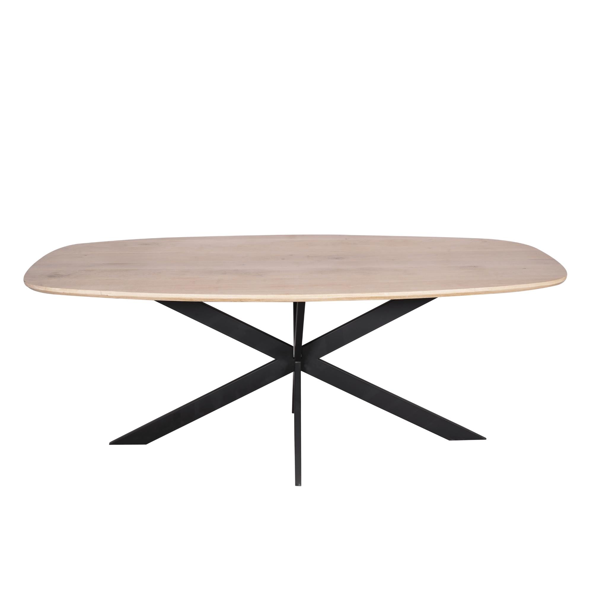 Eiken eettafel Ferris | Deens Ovaal 200 cm | Naturel - Industrieelinhuis.nl