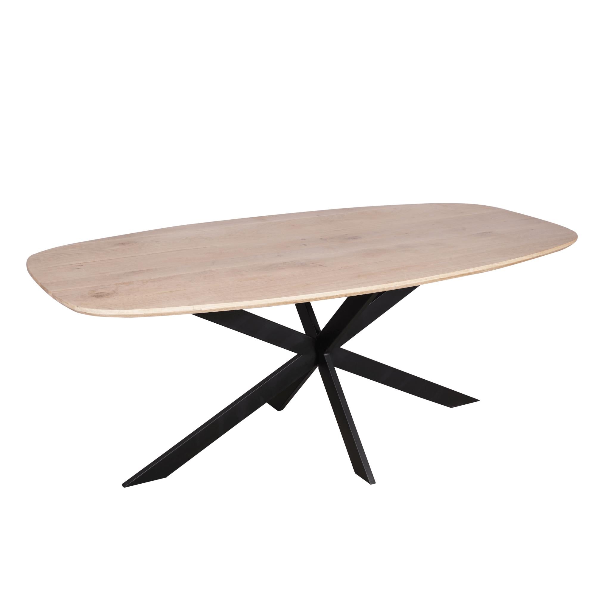 Eiken eettafel Ferris | Deens Ovaal 200 cm | Naturel - Industrieelinhuis.nl
