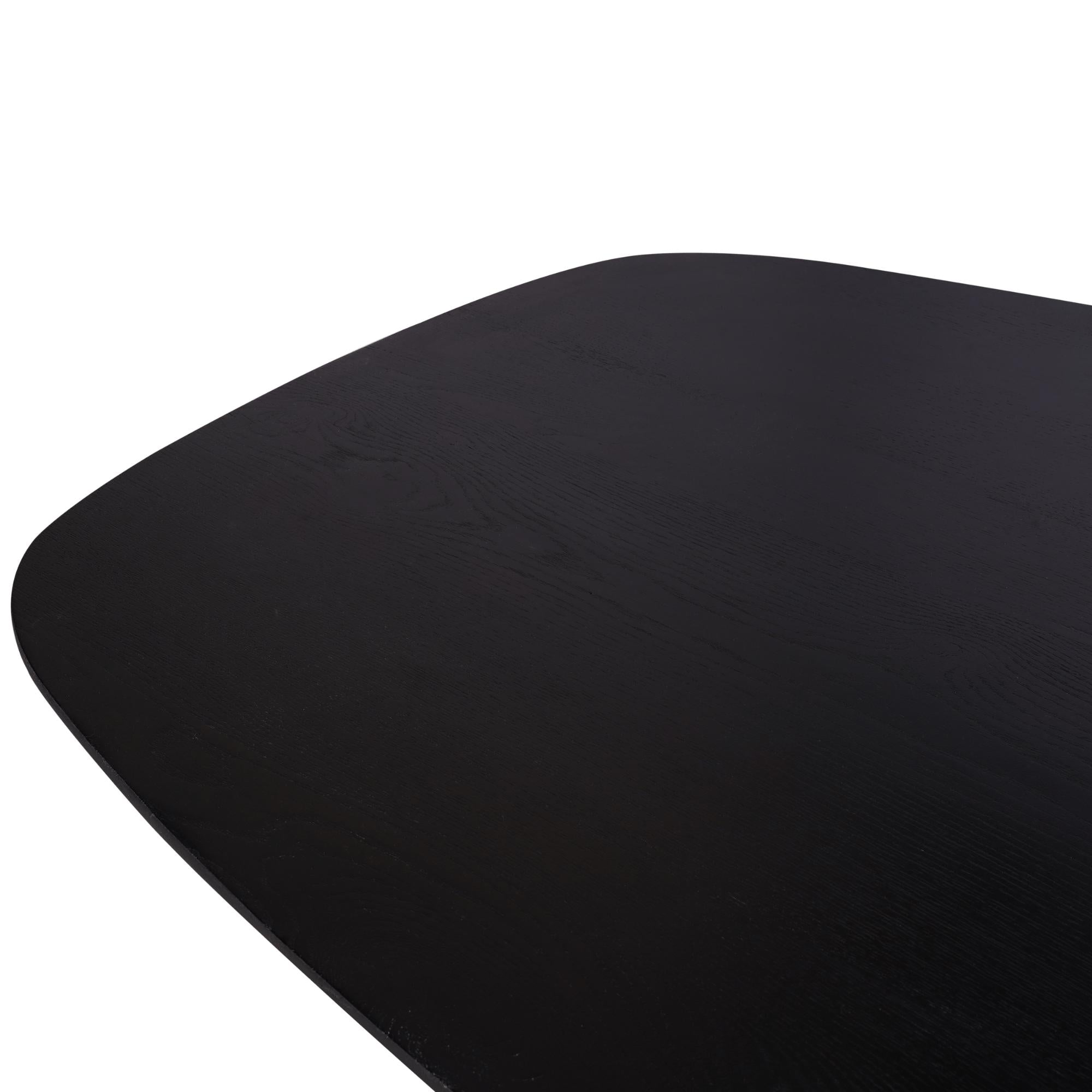 Eiken eettafel Ferris | Deens Ovaal 240 cm | Zwart - Industrieelinhuis.nl
