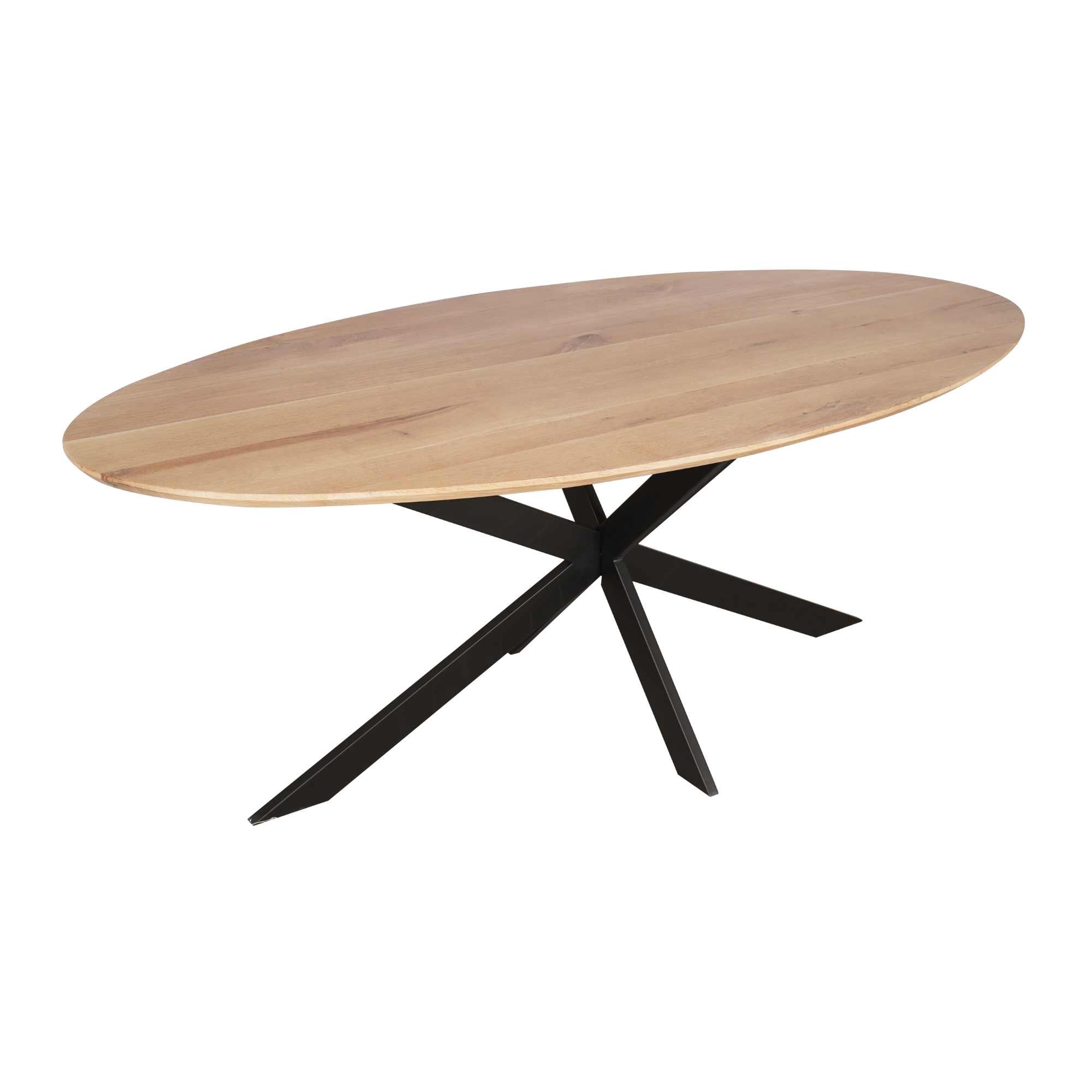 Eiken eettafel Ferris | Ovaal 280 cm | Naturel - Industrieelinhuis.nl