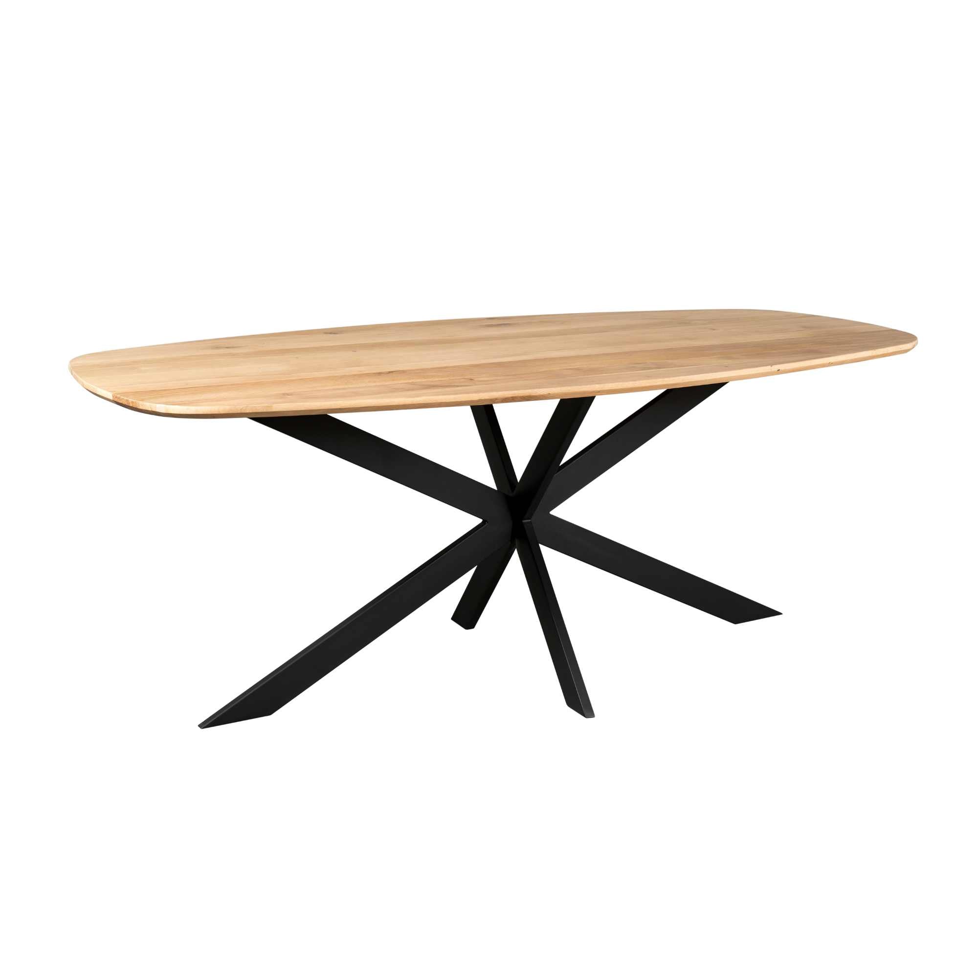 Eiken eettafel Ferris | Deens Ovaal 180 cm | Naturel - Industrieelinhuis.nl