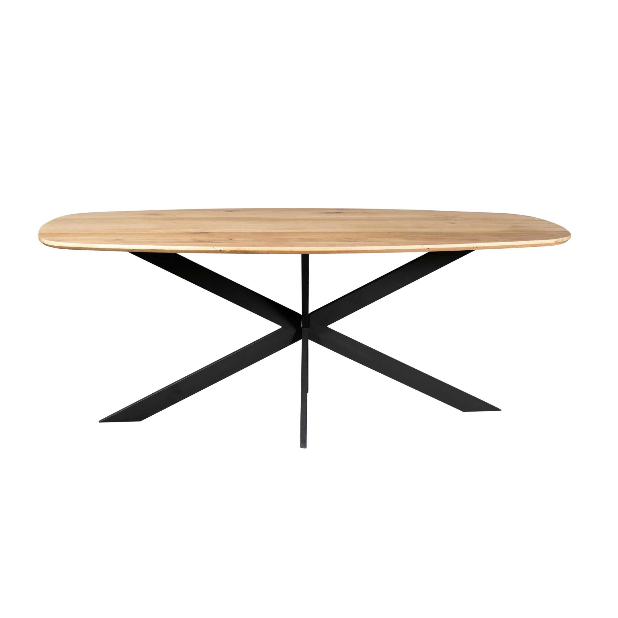 Eiken eettafel Ferris | Deens Ovaal 180 cm | Naturel - Industrieelinhuis.nl