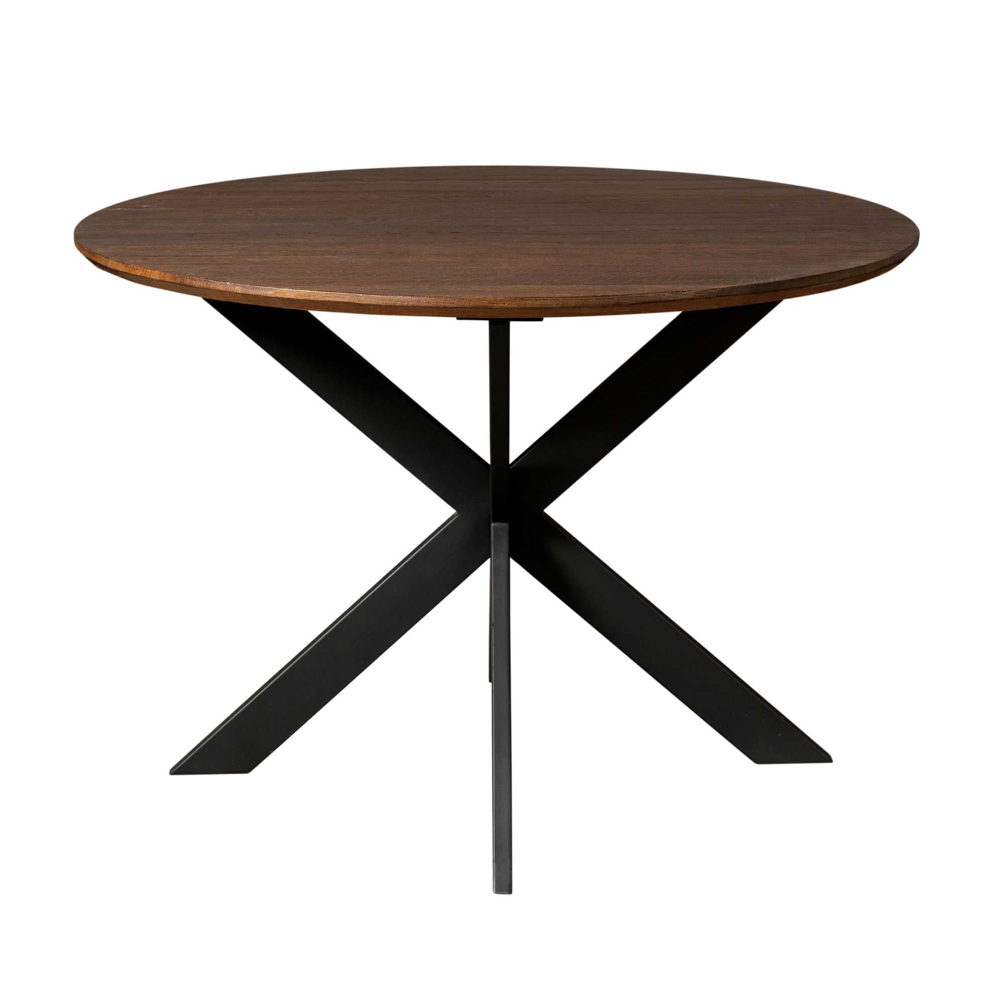 Eiken eettafel Ferris | Rond 130 cm | Brown - Industrieelinhuis.nl