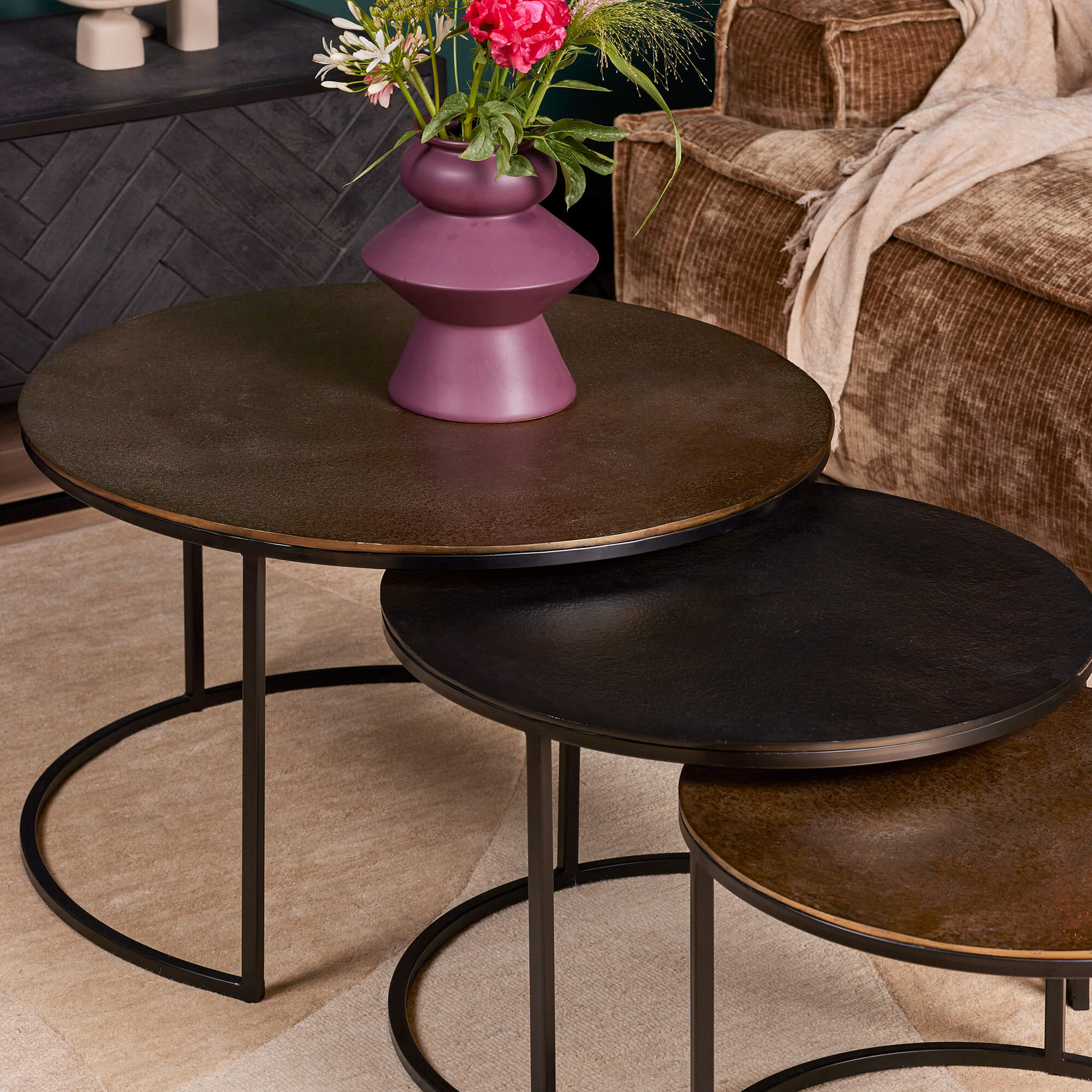 Salontafel Xaro | 75 cm | Set van 3 - Industrieelinhuis.nl