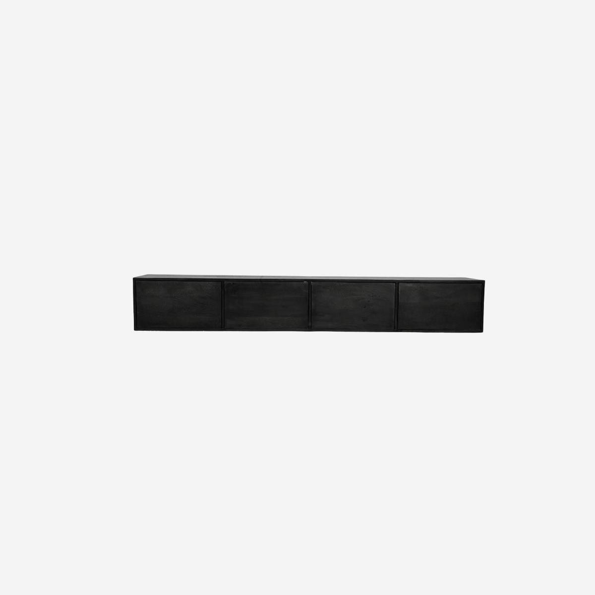 Zwevend tv meubel Vision Black | 200 cm - Industrieelinhuis.nl