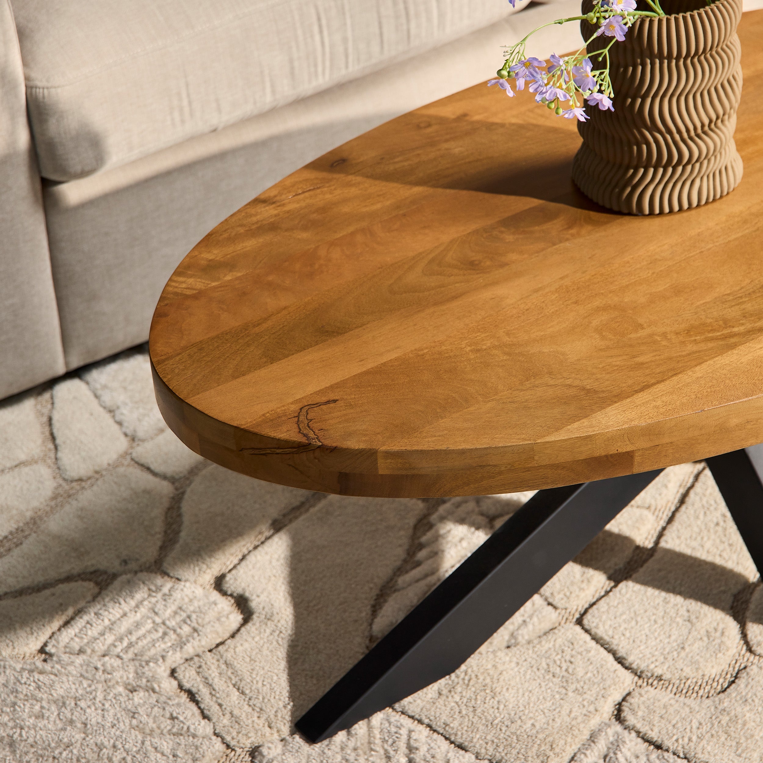 Salontafel Denver | 130 cm | Ovaal - Industrieelinhuis.nl