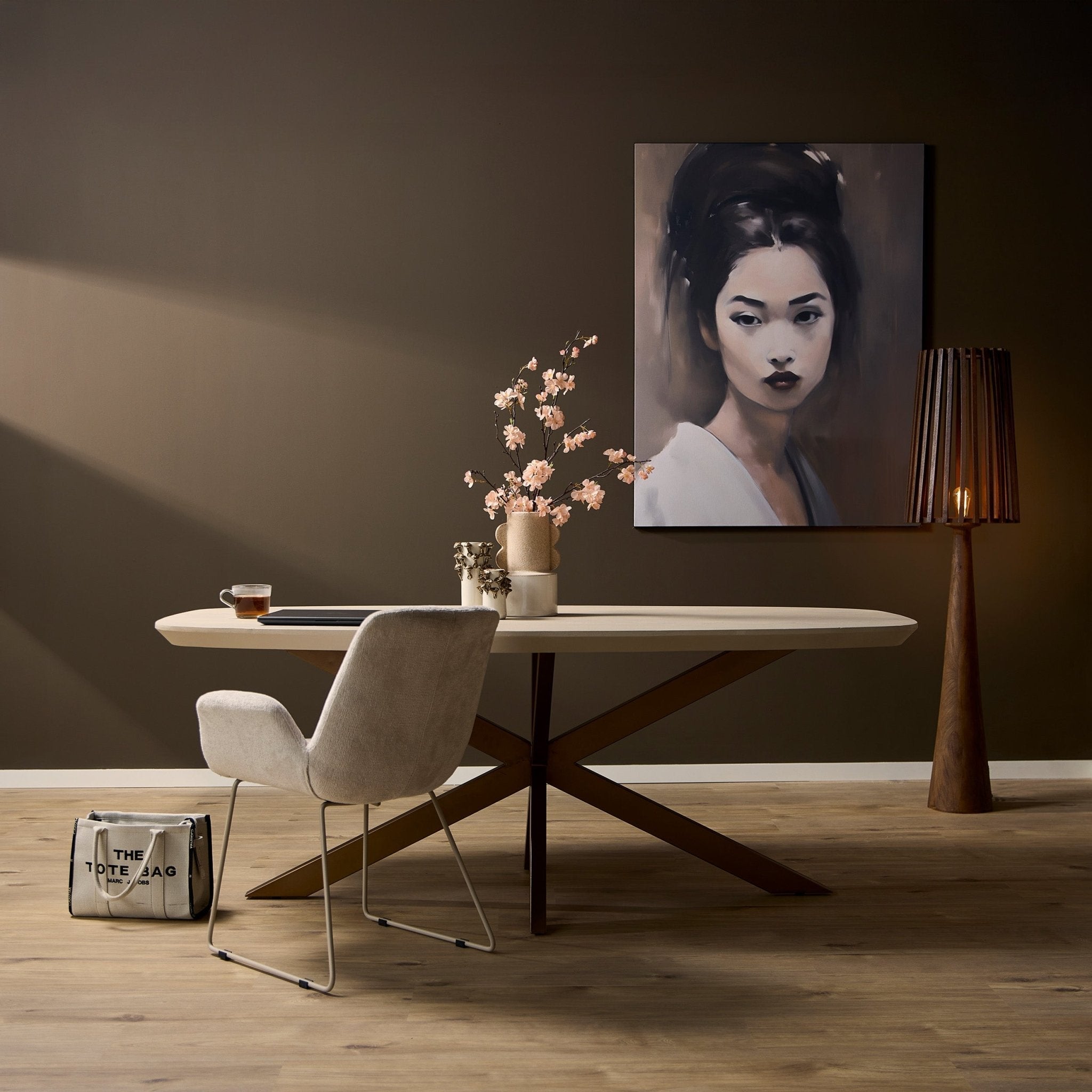 Eettafel Ovaal Madison Sand 200 cm - Industrieelinhuis.nl