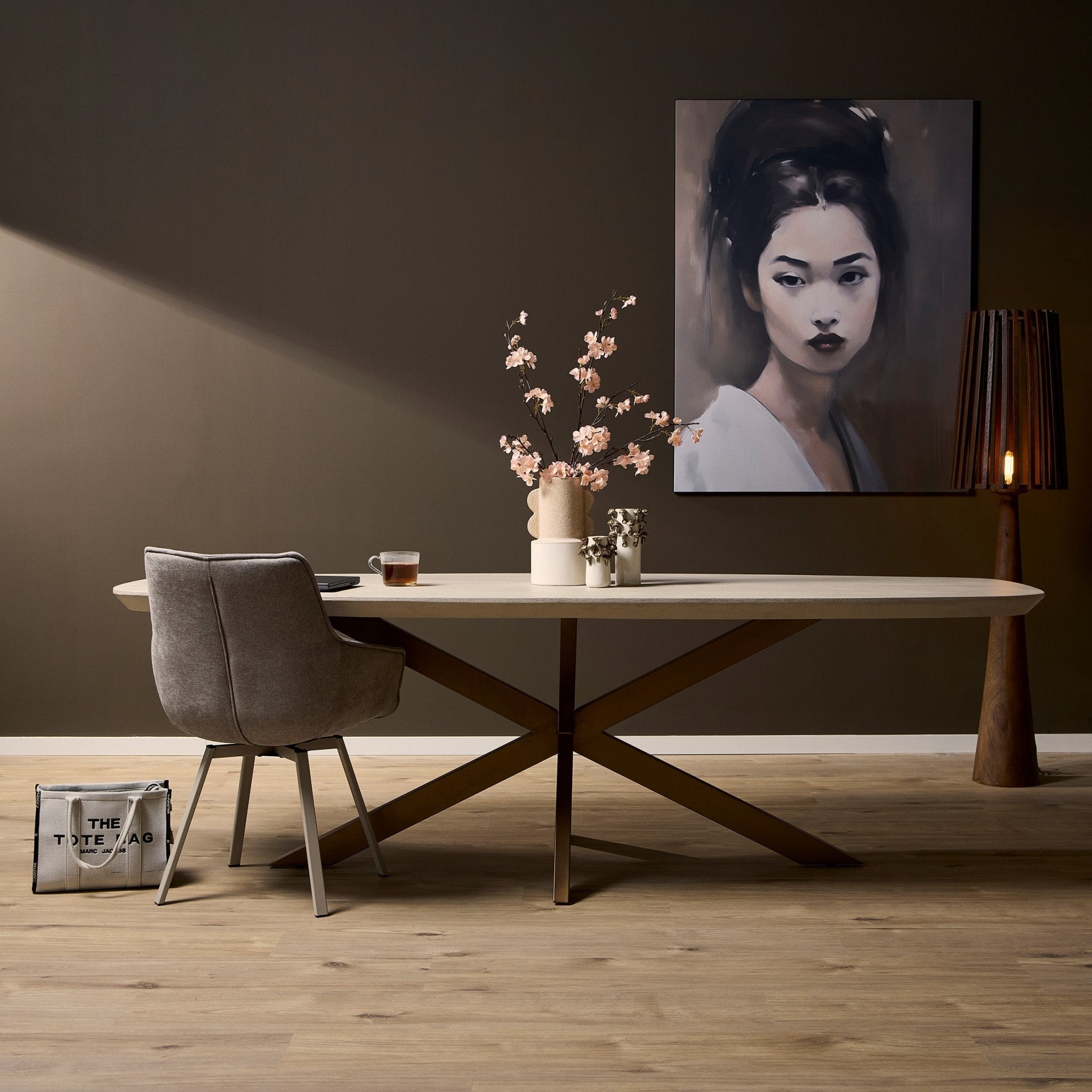 Eettafel Ovaal Madison Sand 240 cm - Industrieelinhuis.nl