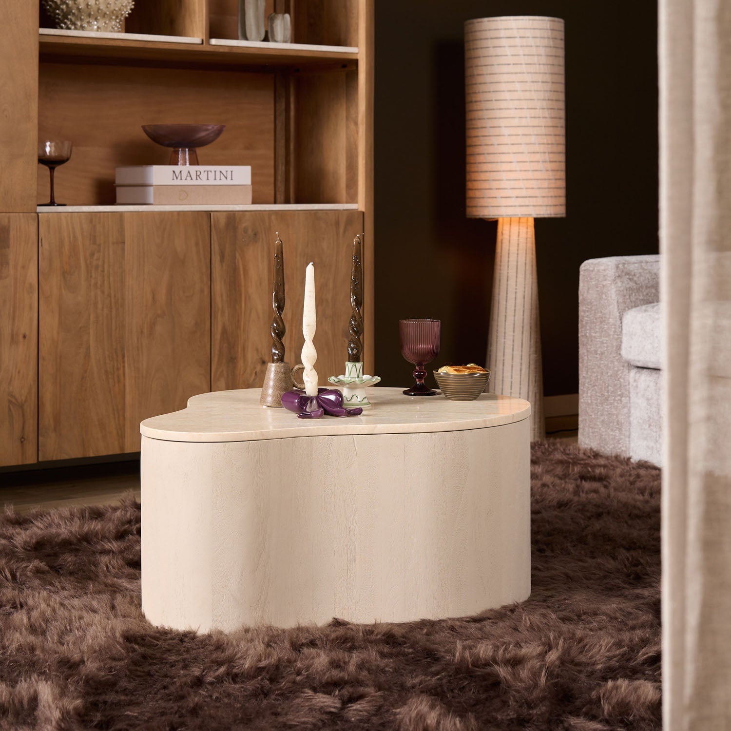 Organische Salontafel Lovi | 77 cm | Sand - Industrieelinhuis.nl