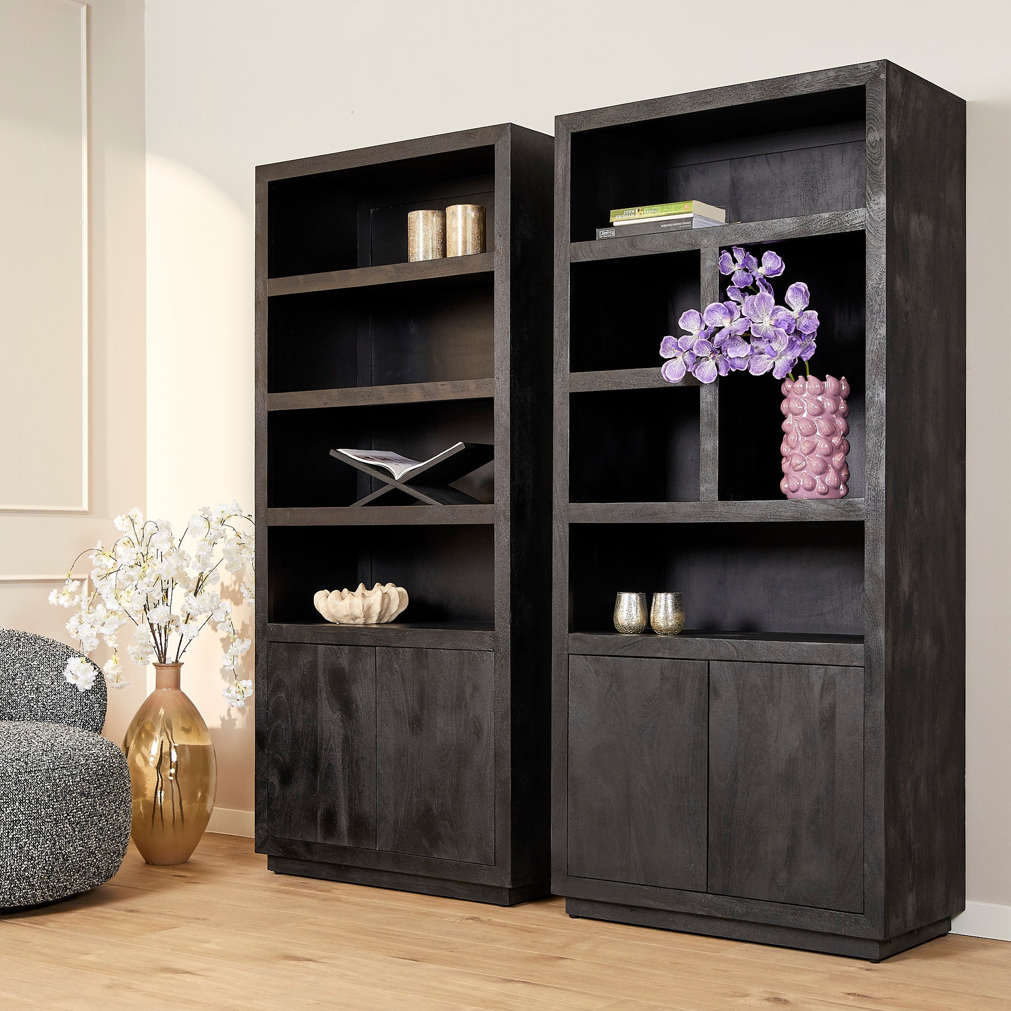 Boekenkast Eclipse Black | 90 cm - Industrieelinhuis.nl
