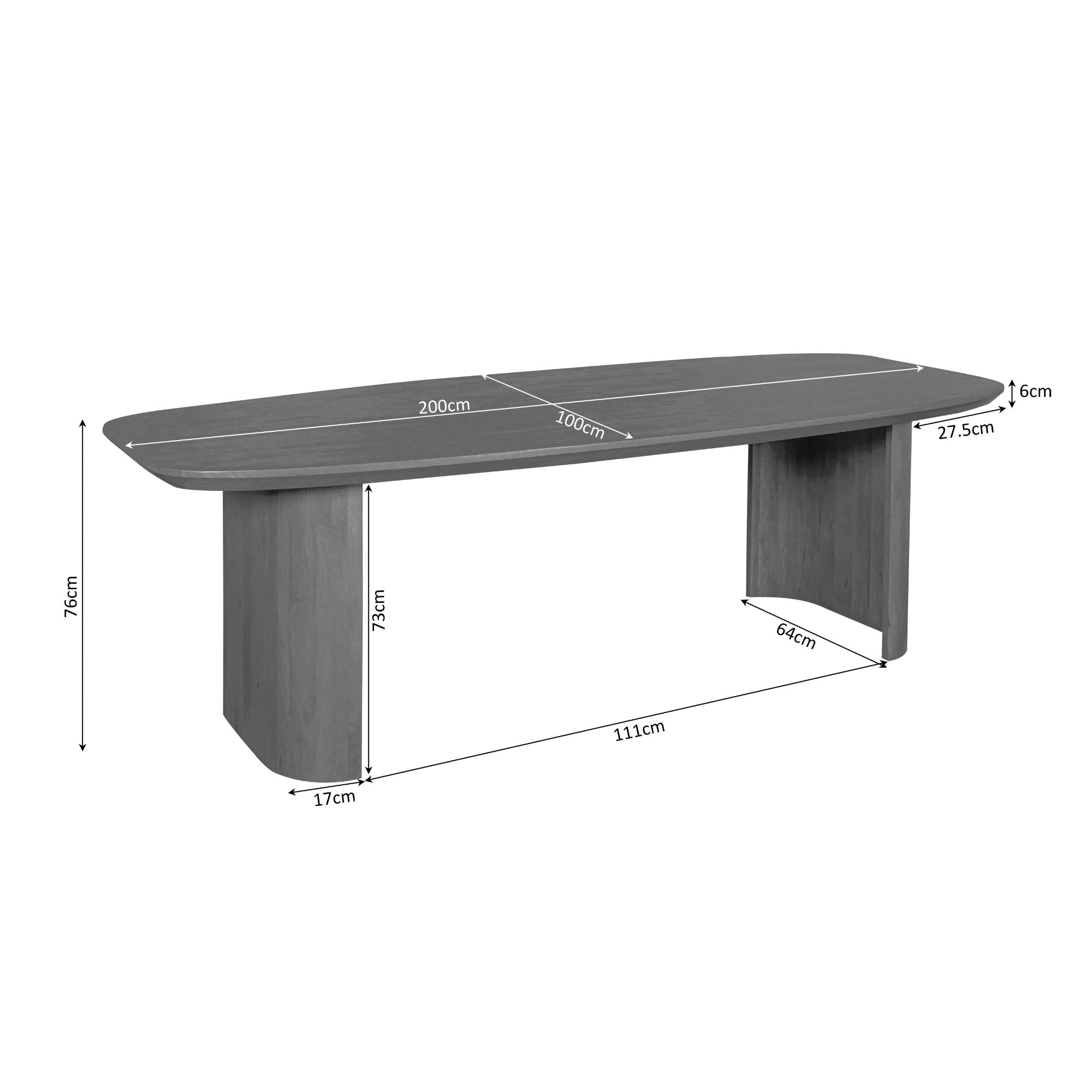 Eettafel Maré Brown | 200 cm - Industrieelinhuis.nl