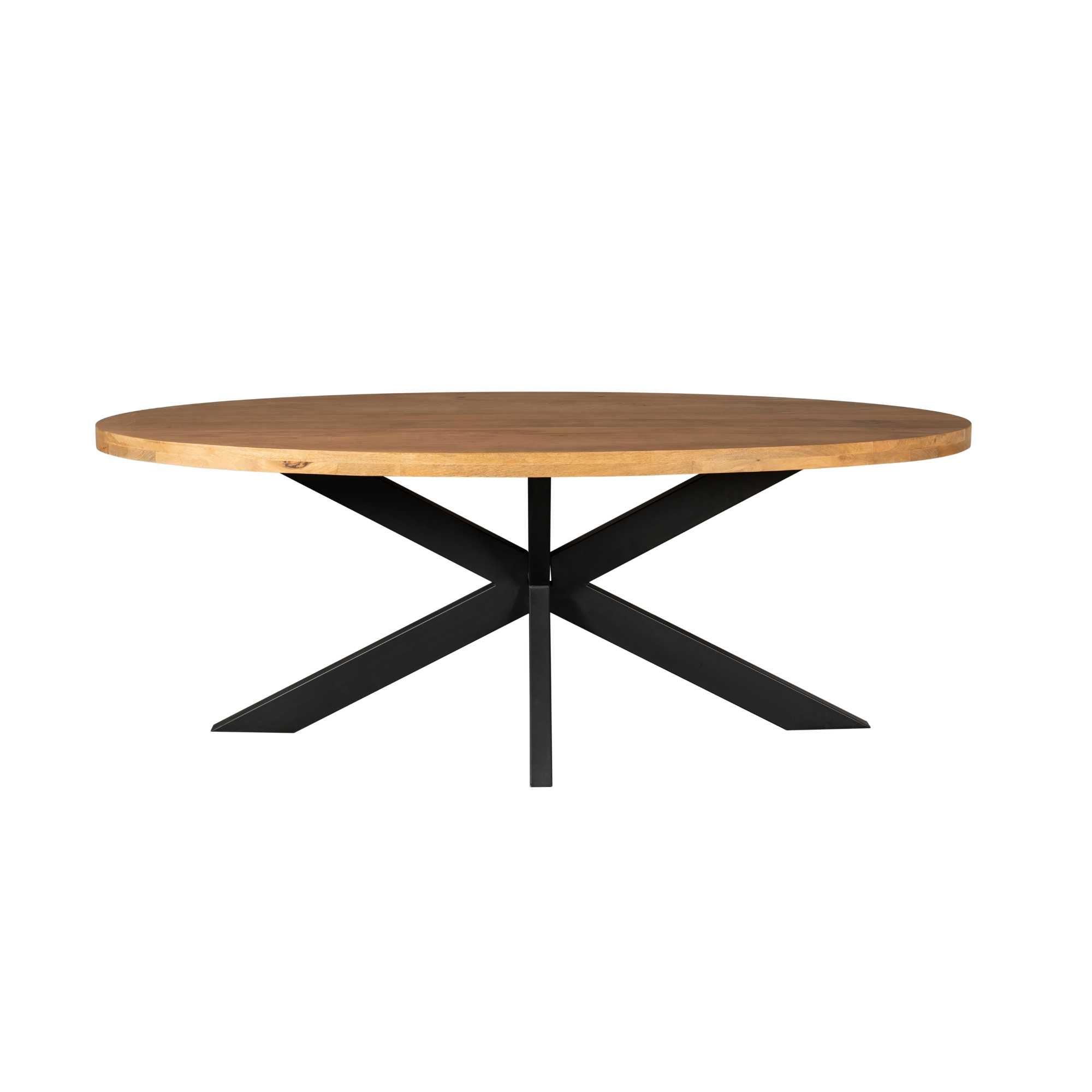 Eettafel Denver | Ovaal | Mangohout Staal | 210 cm