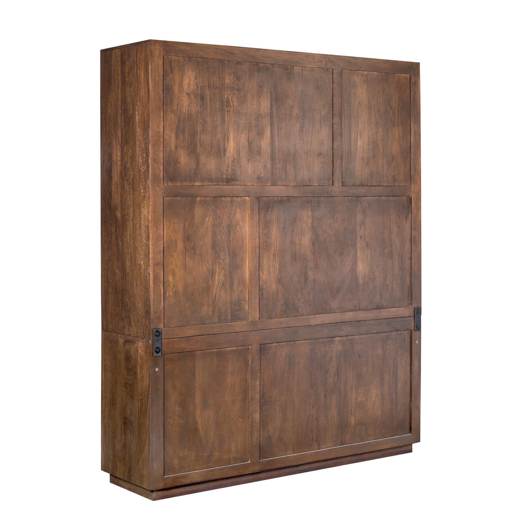 Vakkenkast Brussel Brown XL | 160 cm - Industrieelinhuis.nl