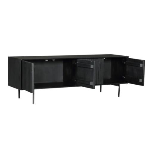 Tv-meubel Madison Zwart 165 cm - Industrieelinhuis.nl