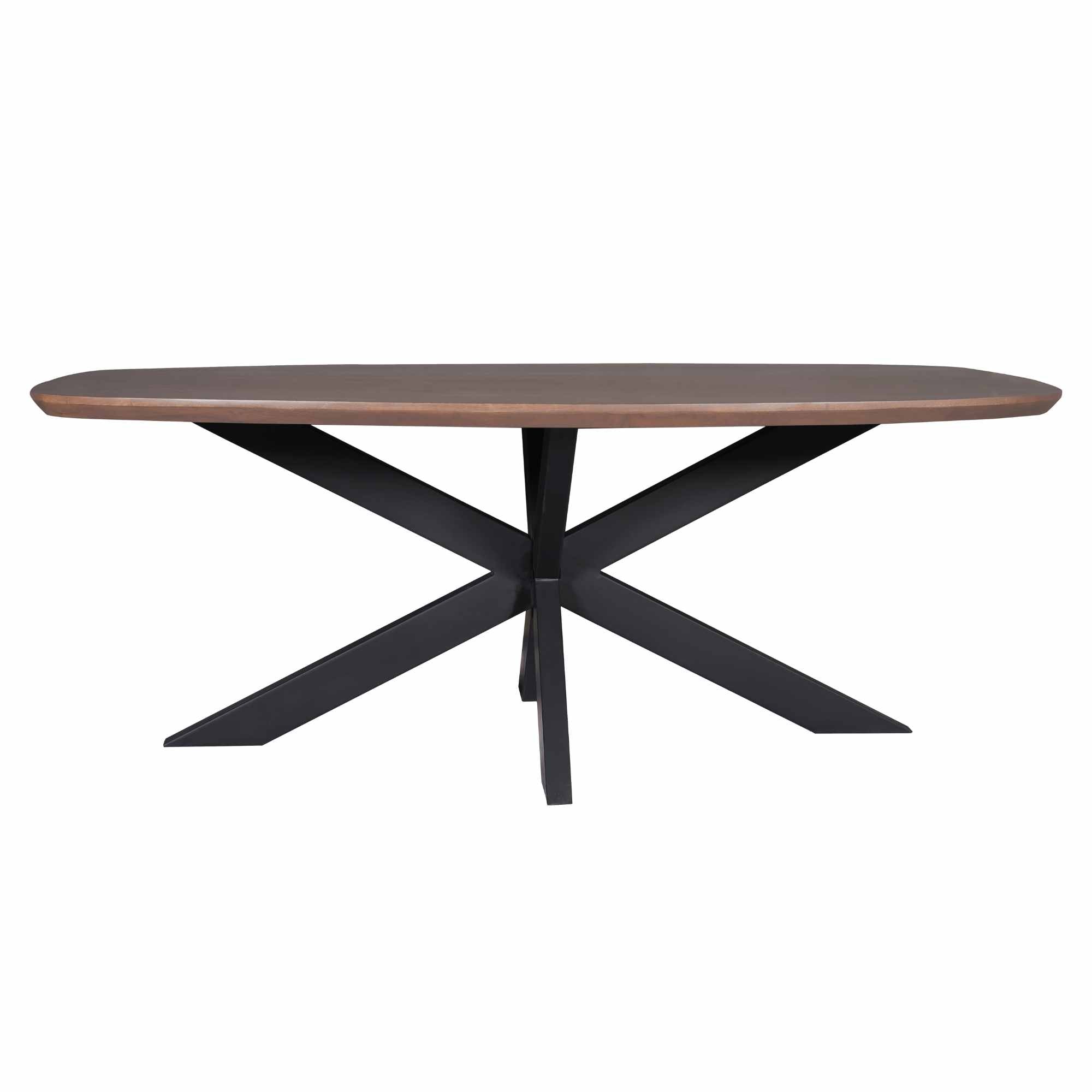Eettafel Madison Ovaal Walnoot 240 cm - Industrieelinhuis.nl