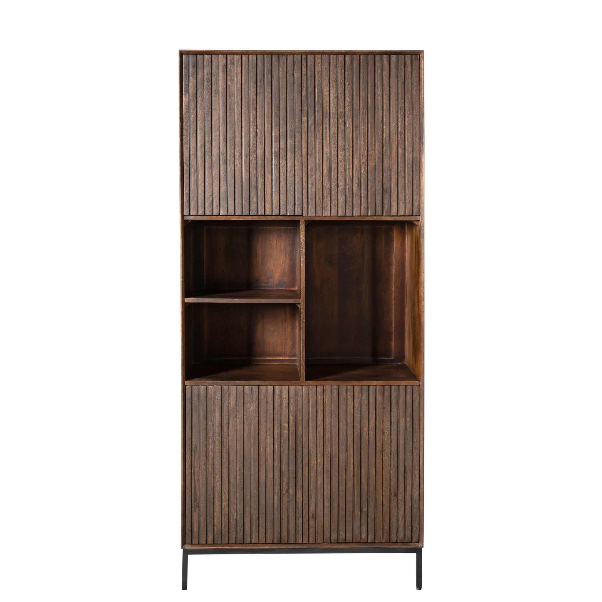 Vakkenkast Madison Brown | 90 cm - Industrieelinhuis.nl