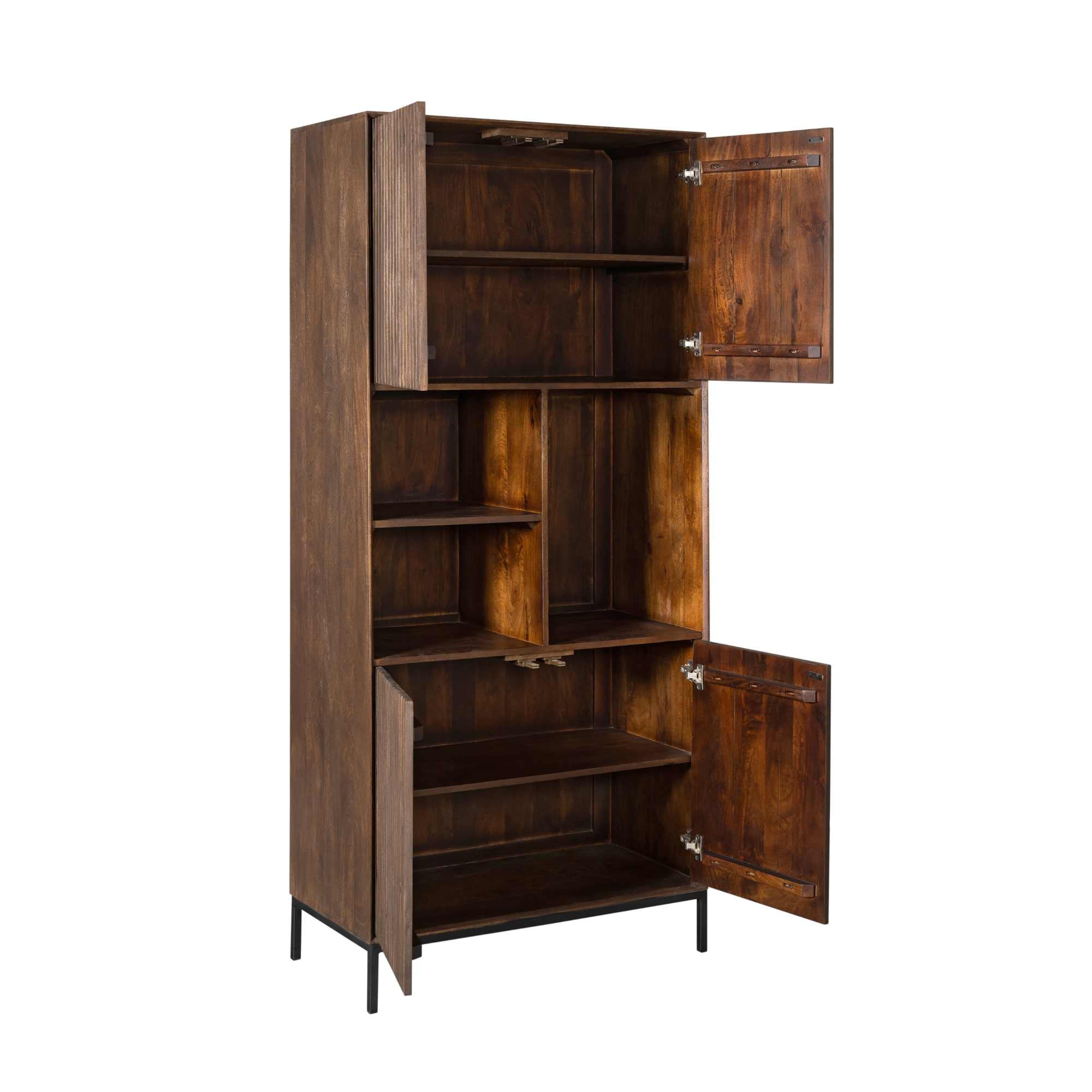 Vakkenkast Madison Brown | 90 cm - Industrieelinhuis.nl