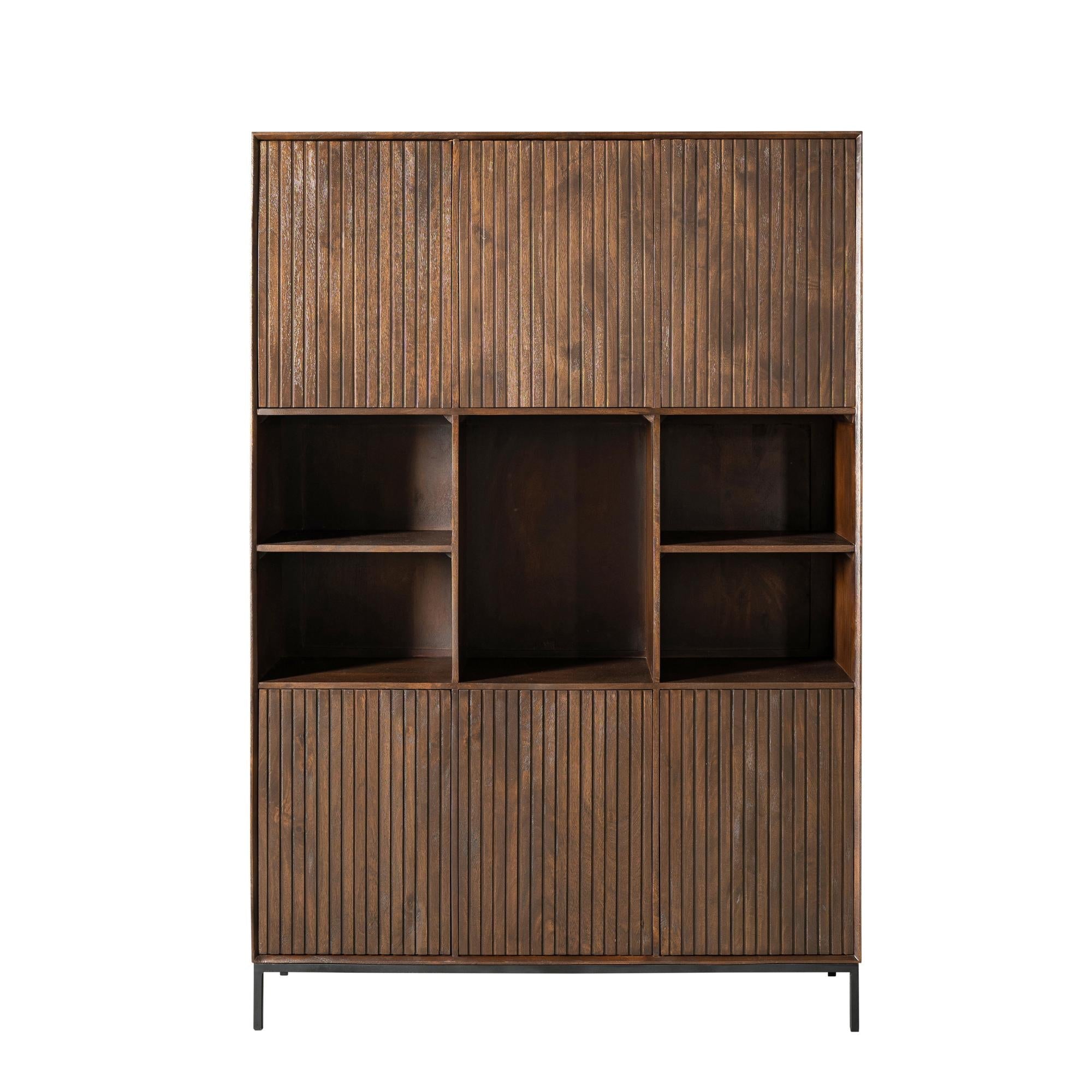 Vakkenkast Madison XL Brown| 135 cm - Industrieelinhuis.nl