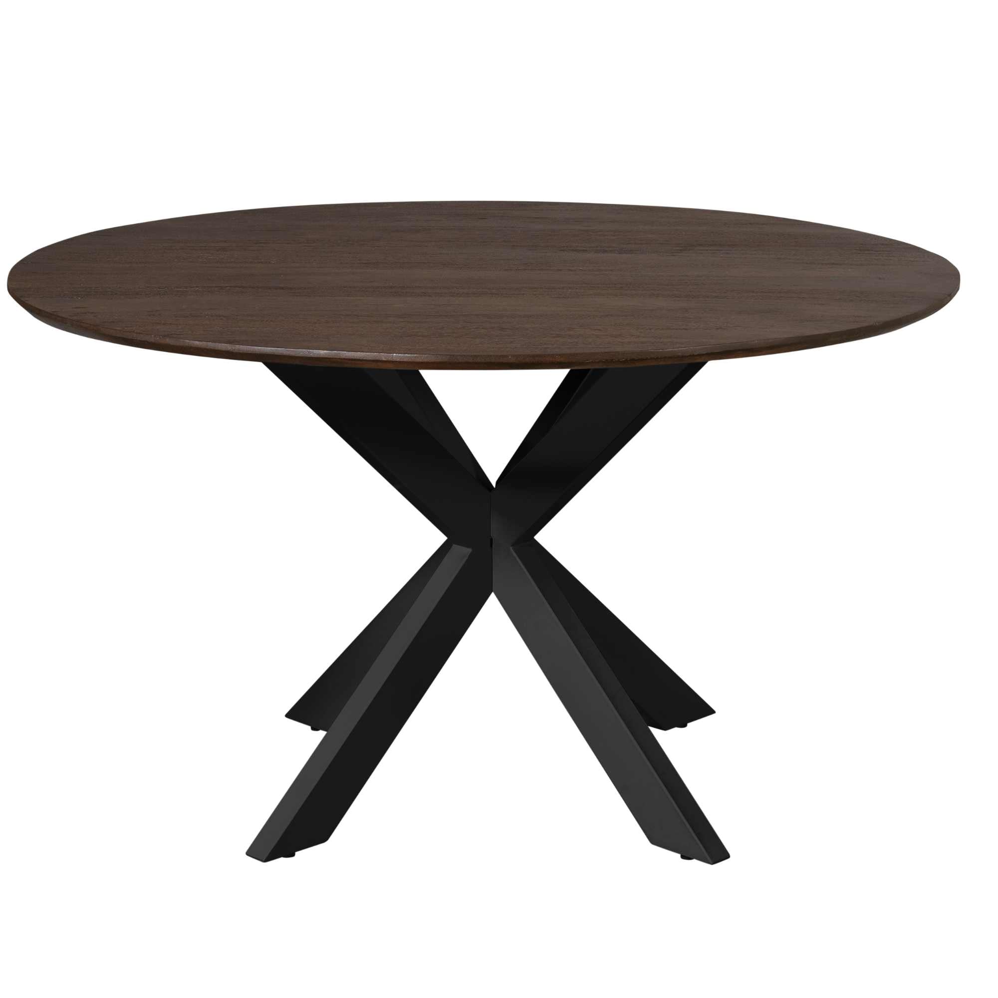 Eettafel Madison Brown | 150 cm | Poot Black - Industrieelinhuis.nl