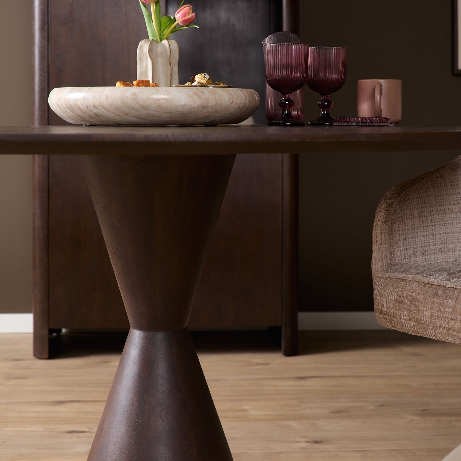 Eettafel Rond Lima Brown 150cm - Industrieelinhuis.nl