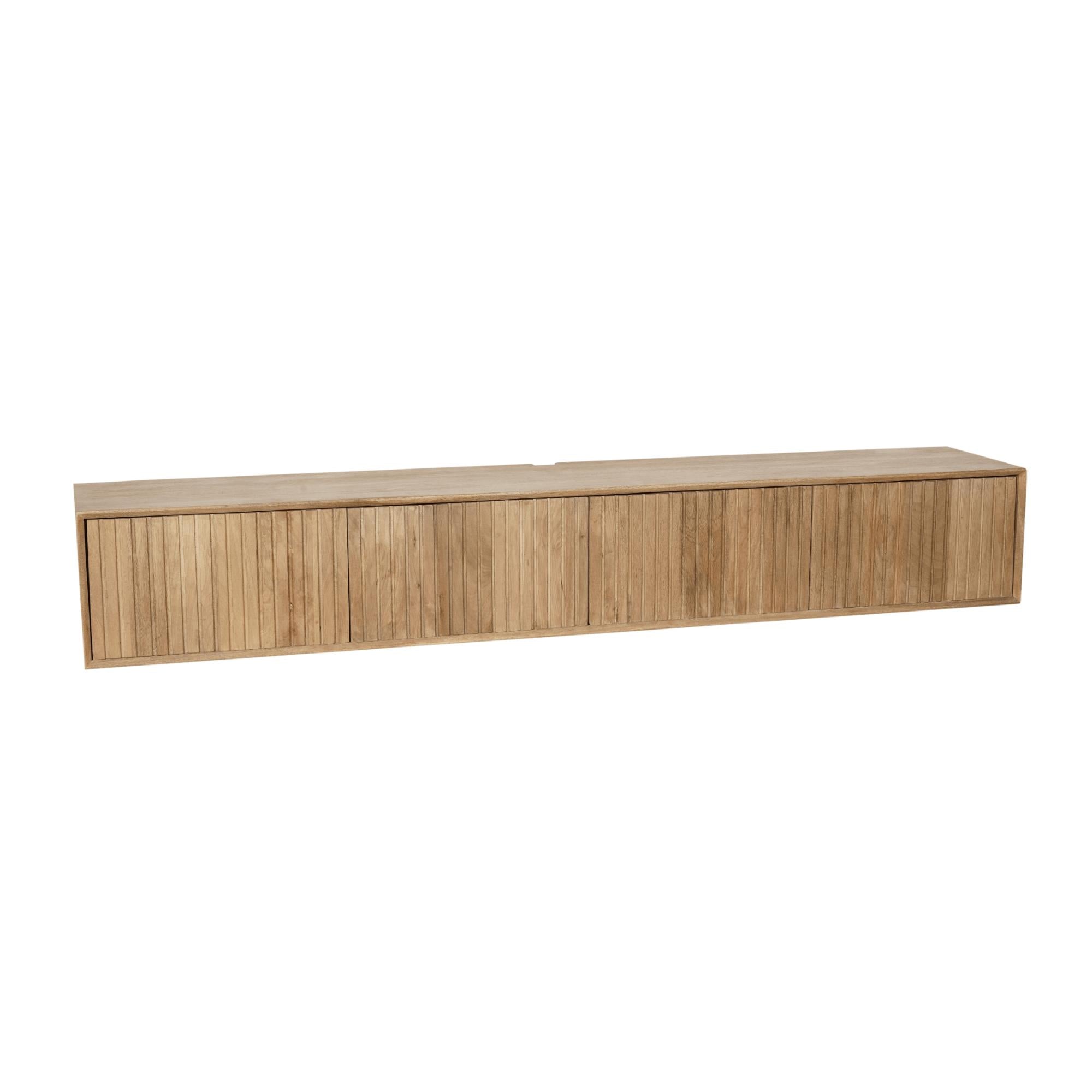Zwevend tv meubel Maddie Naturel 240 cm - Industrieelinhuis.nl