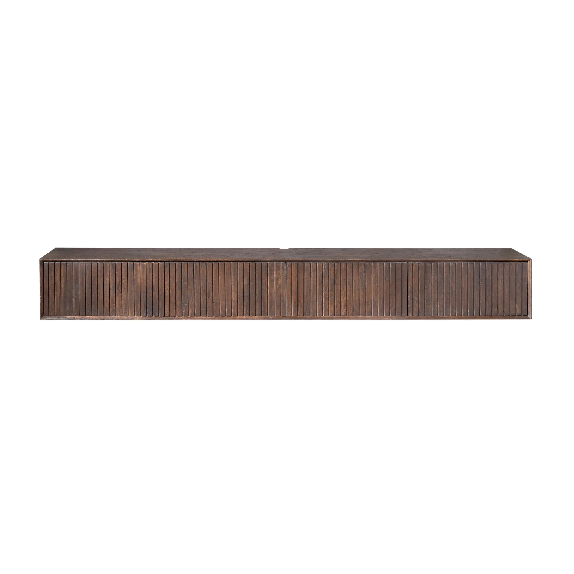 Zwevend tv meubel Madison Brown | 240 cm - Industrieelinhuis.nl