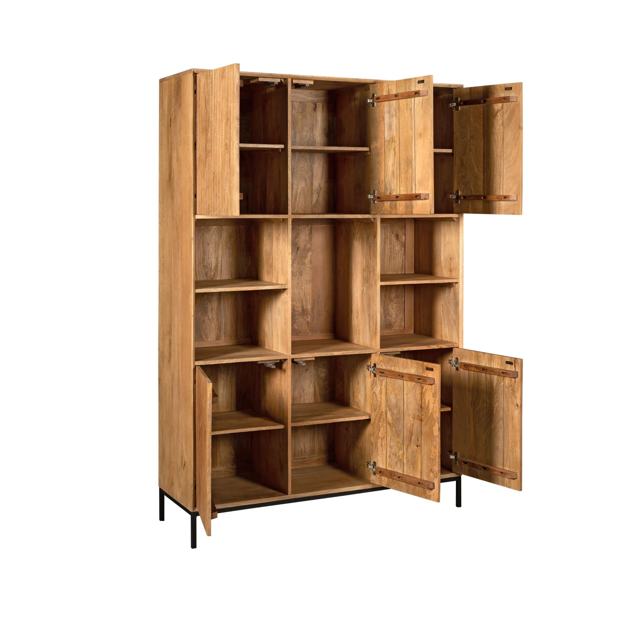 Vakkenkast Madison XL Natural 135 cm - Industrieelinhuis.nl
