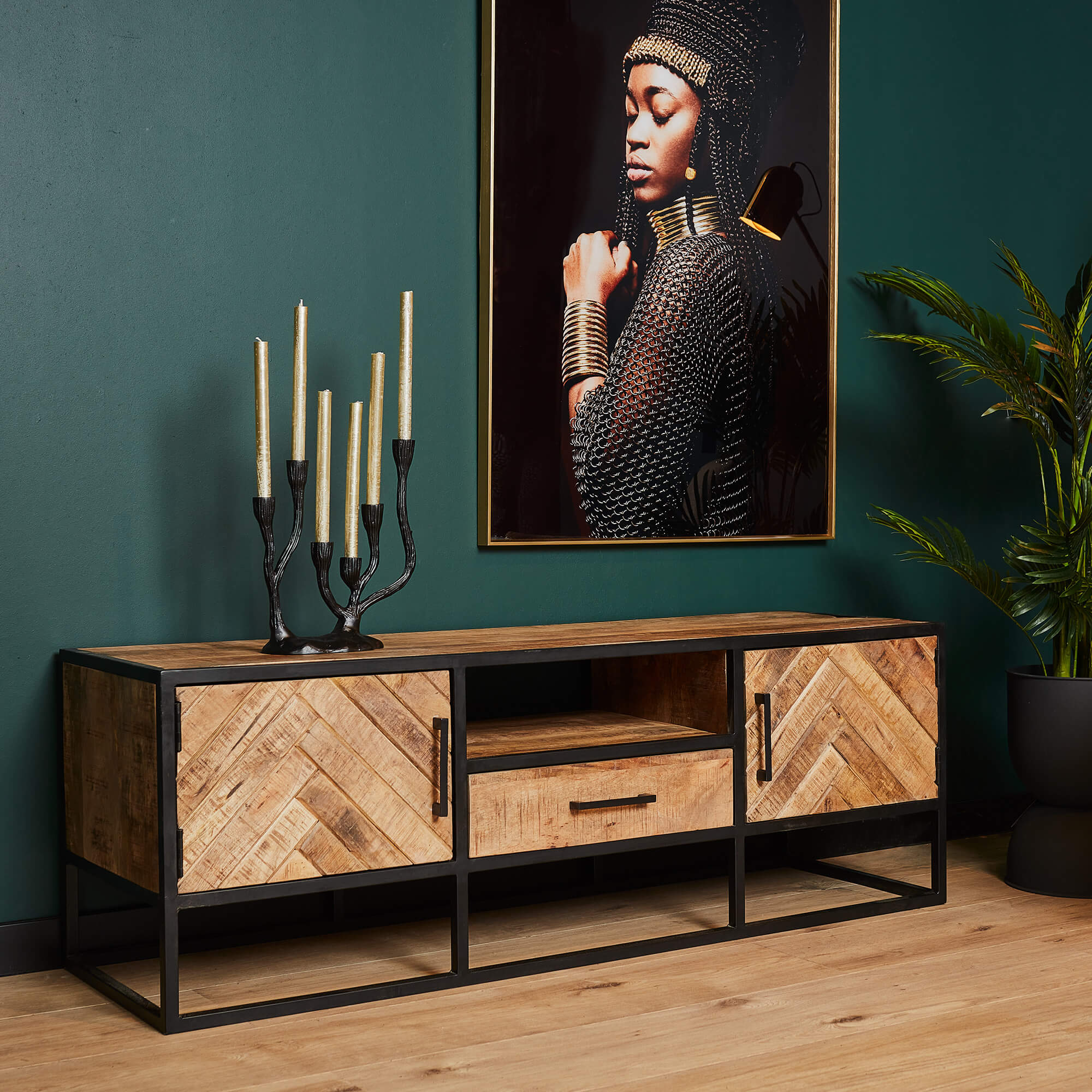 Tv meubel Arlington | 145 cm - Industrieelinhuis.nl