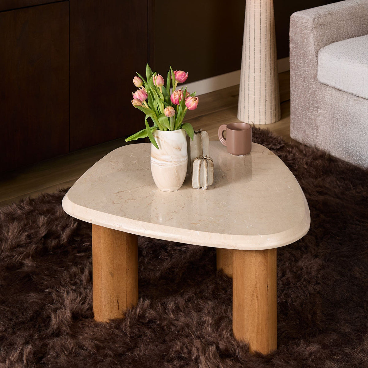 Kleine Organische Salontafel Nuvé | 84 cm - Industrieelinhuis.nl
