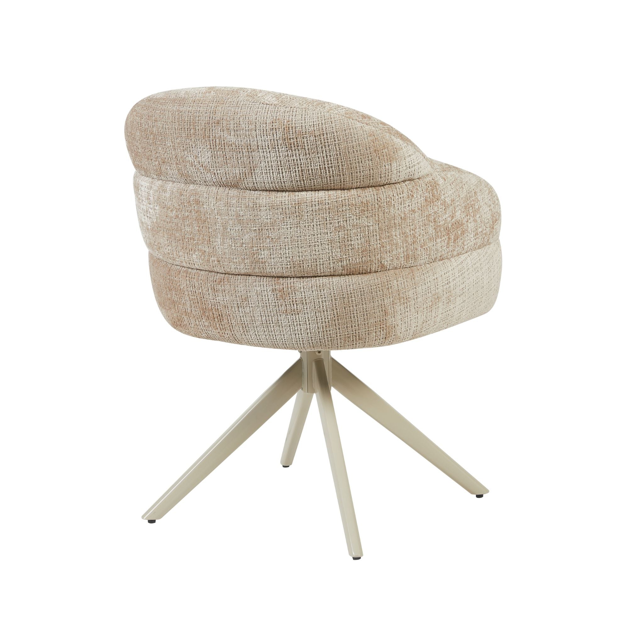 Eetkamerstoel Bella | Beige | Poot Sand | Met armleuning - Industrieelinhuis.nl