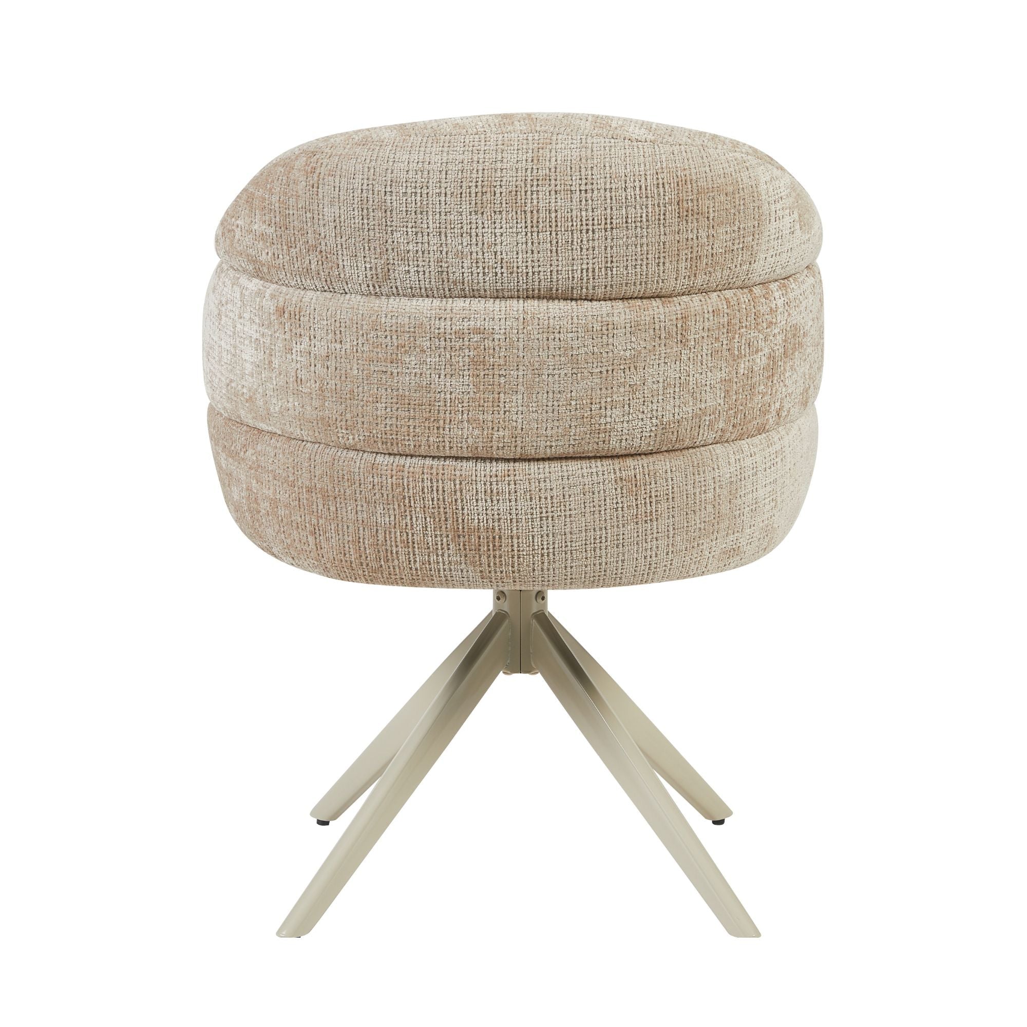 Eetkamerstoel Bella | Beige | Poot Sand | Met armleuning - Industrieelinhuis.nl