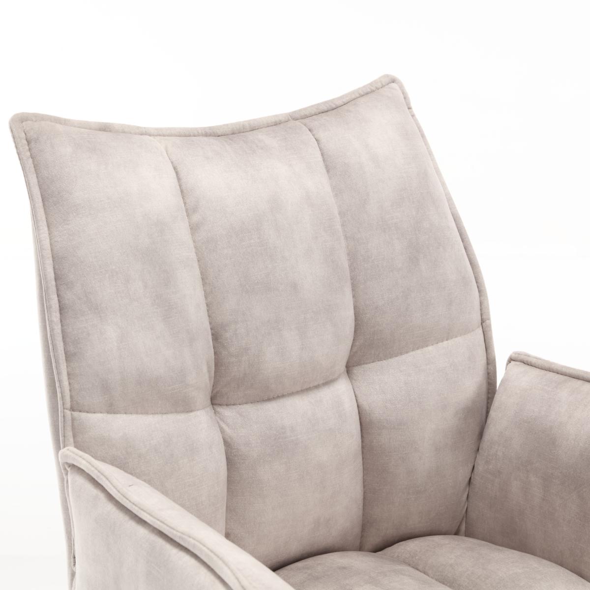 Eetkamerstoel Dani Velvet | Champagne | Met armleuning - Industrieelinhuis.nl