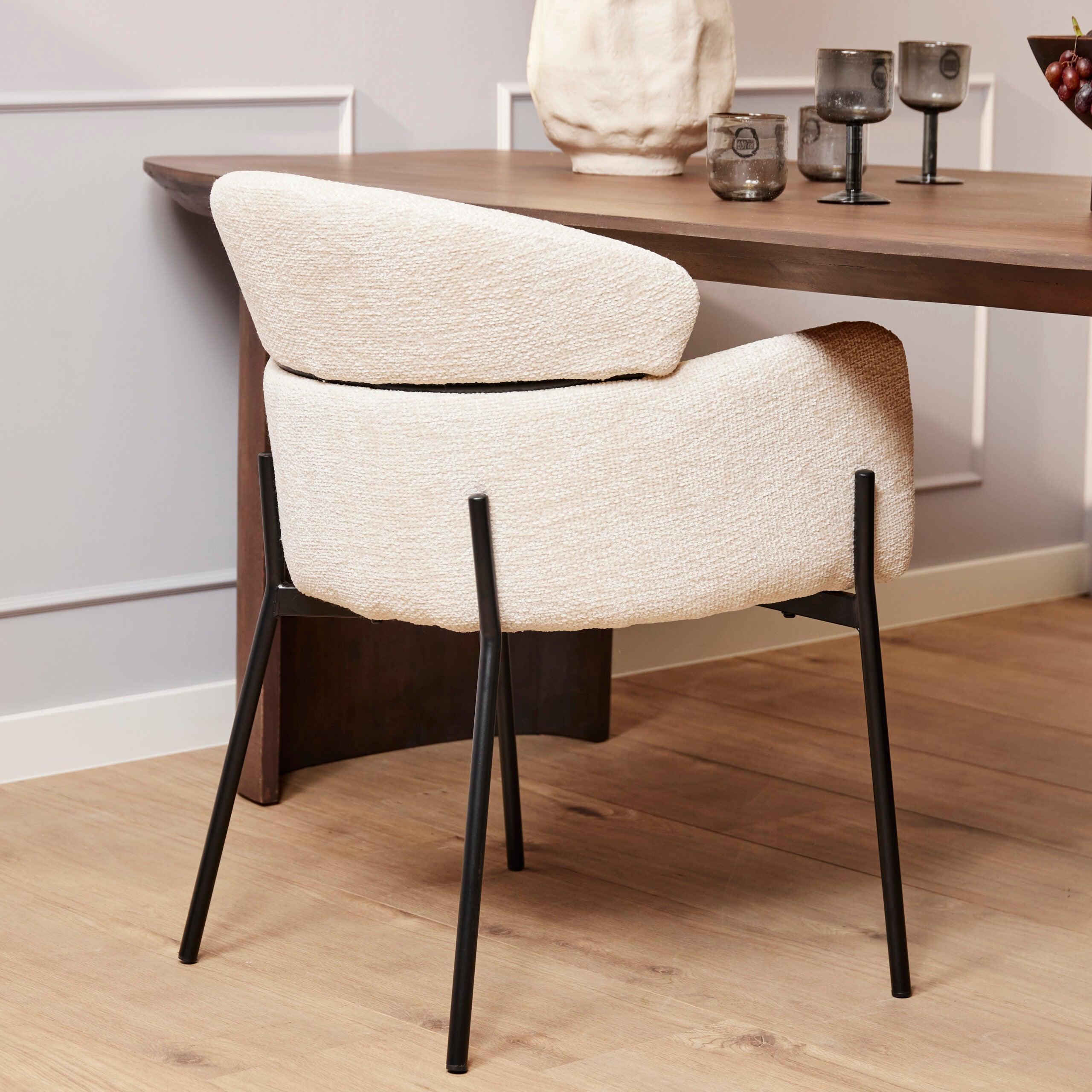 Eetkamerstoel Nox Wit (bestellen per 2) - Industrieelinhuis.nl