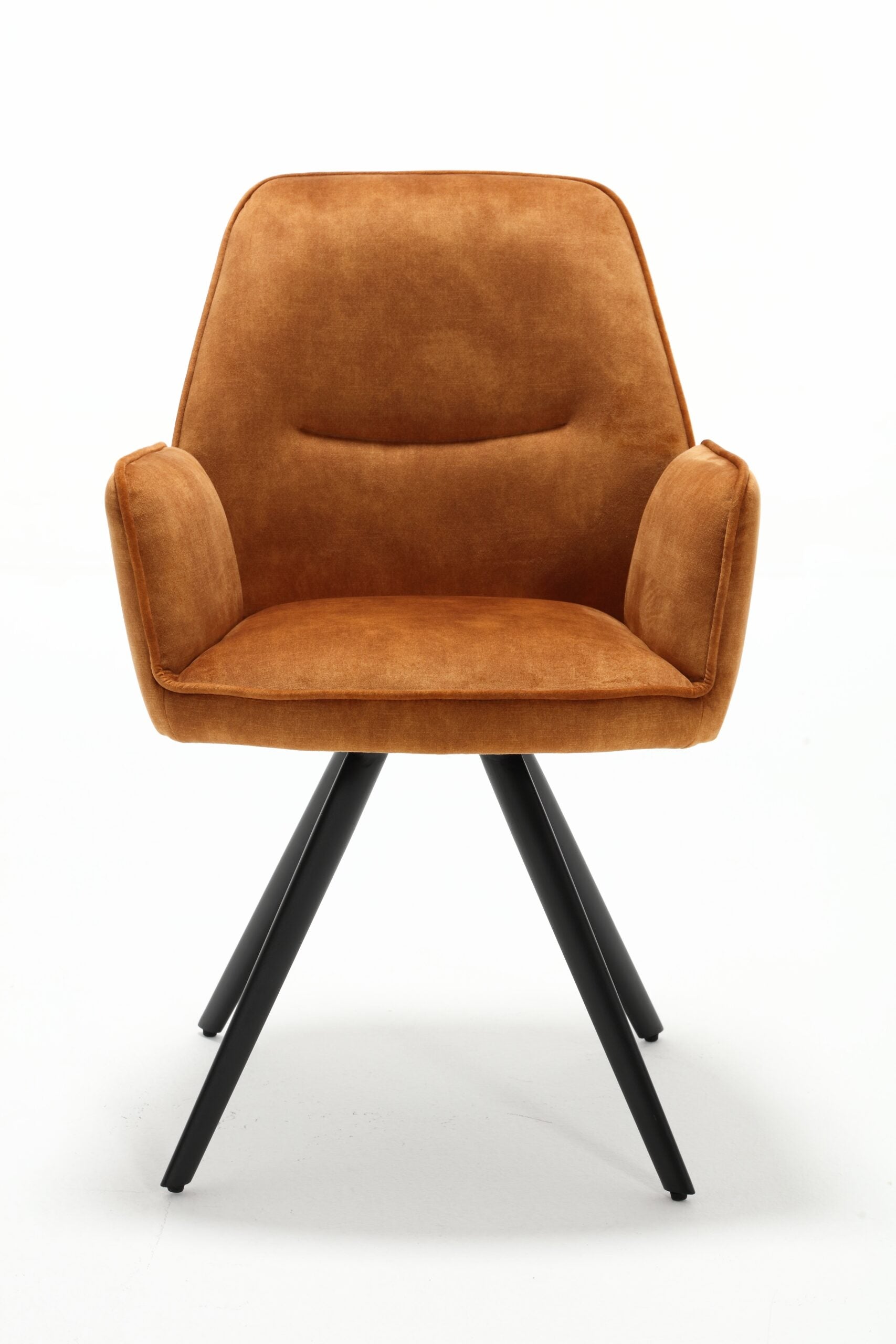 Eetkamerstoel Nola Oranje/Goud (bestellen per 2) - Industrieelinhuis.nl