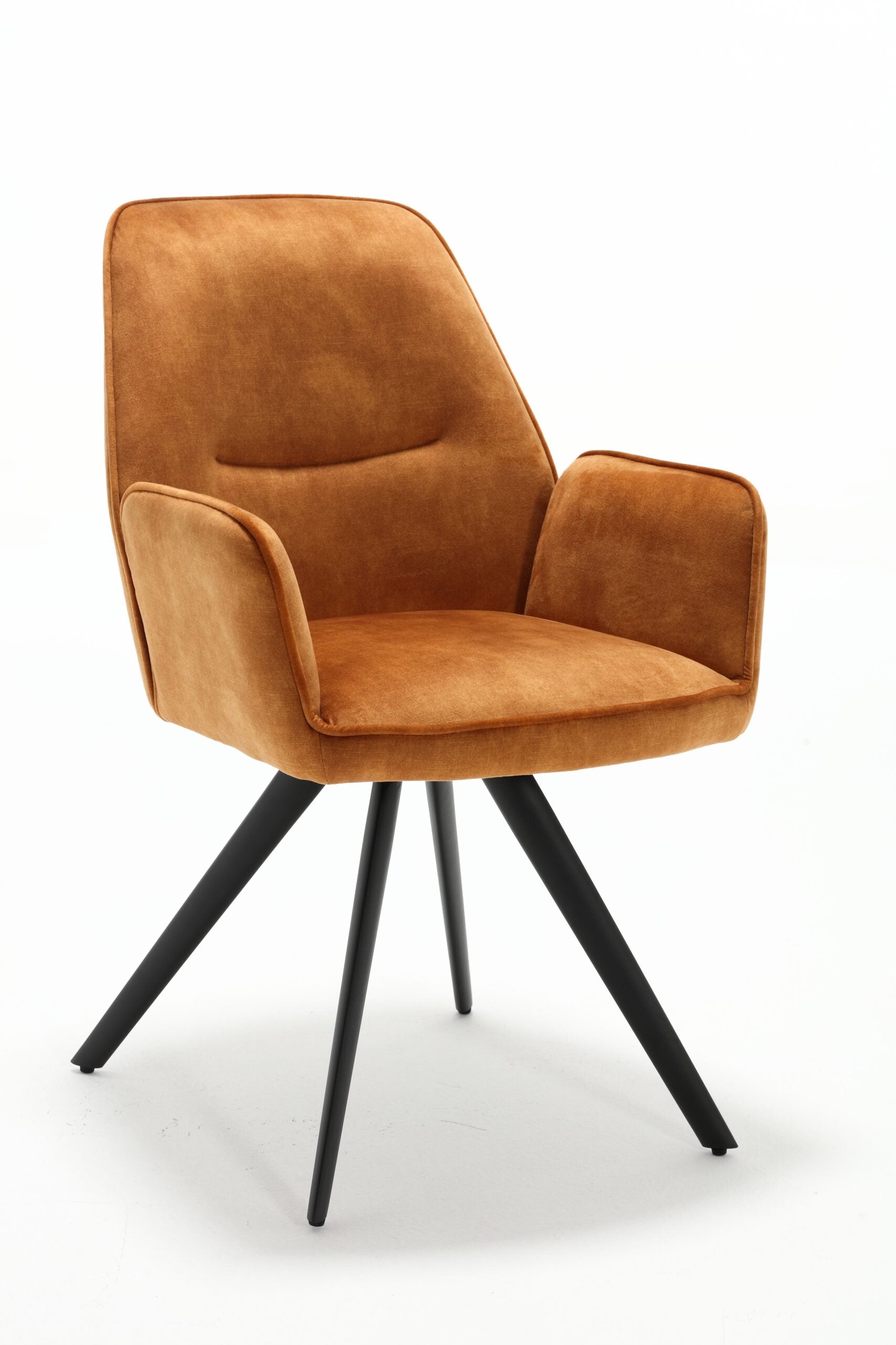 Eetkamerstoel Nola Oranje/Goud (bestellen per 2) - Industrieelinhuis.nl