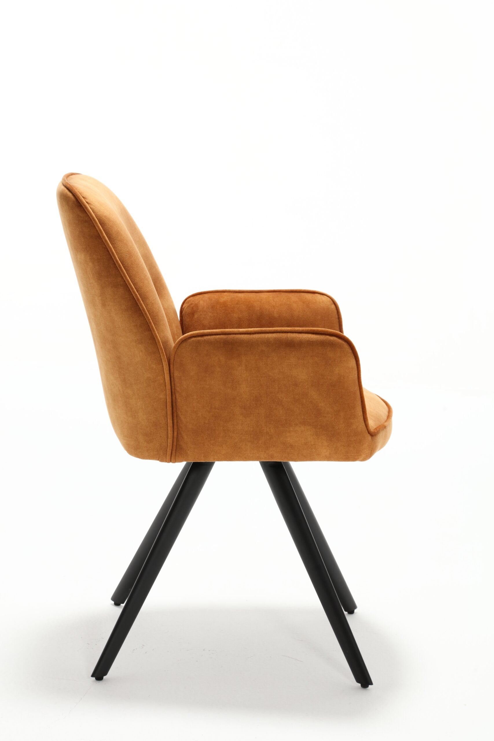 Eetkamerstoel Nola Oranje/Goud (bestellen per 2) - Industrieelinhuis.nl